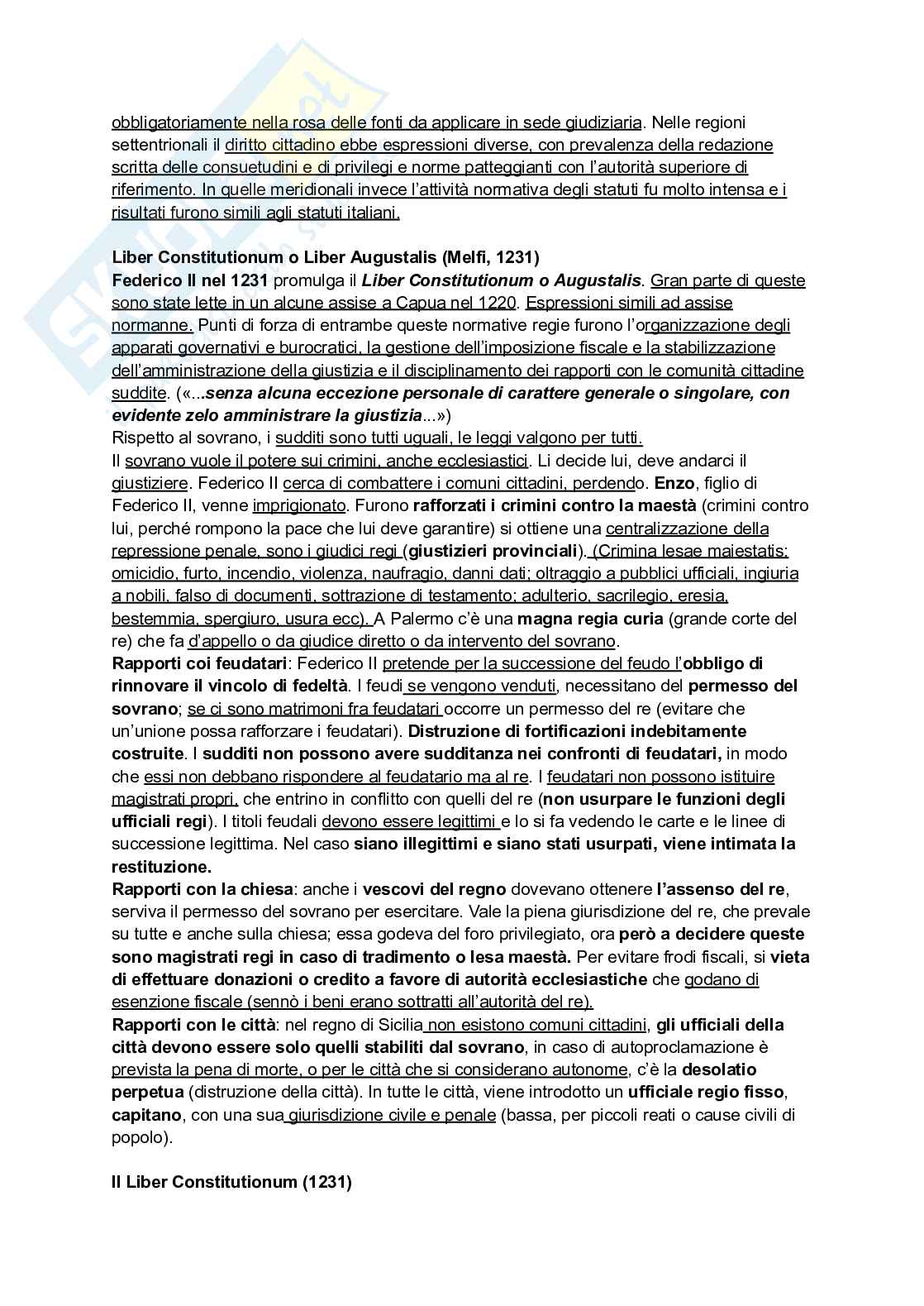 Riassunto esame Storia del diritto medievale e moderno, Prof. Tavilla Elio, libro consigliato Tempi del diritto, Tavilla Pag. 56