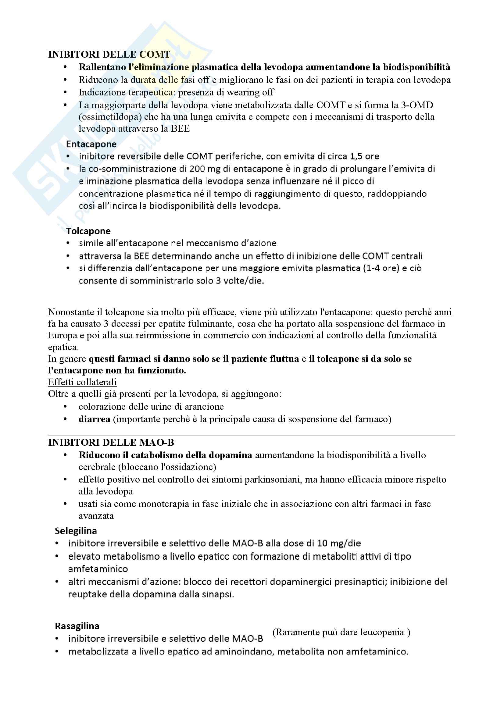 Parkinson e Parkinsonismi, Neurologia Pag. 16