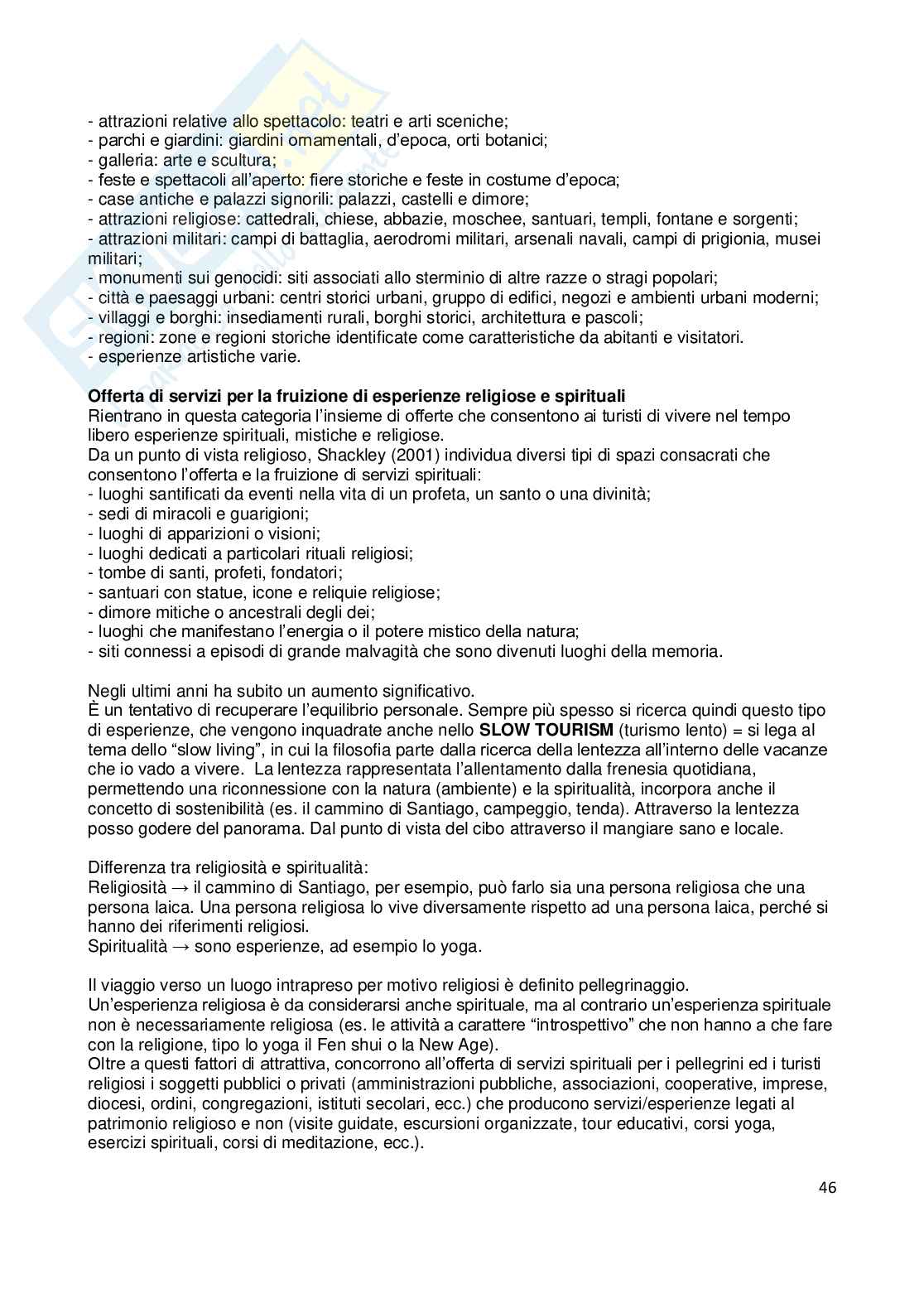 Appunti di Economia e gestione delle imprese turistiche  Pag. 46