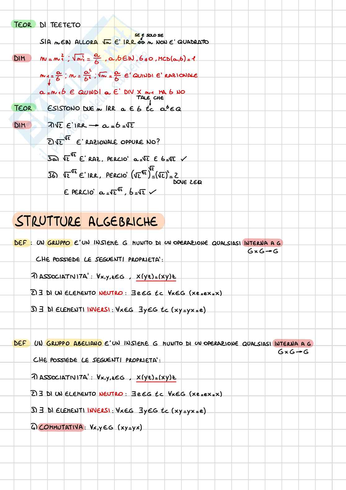 Analisi e geometria I - Introduzione Pag. 2