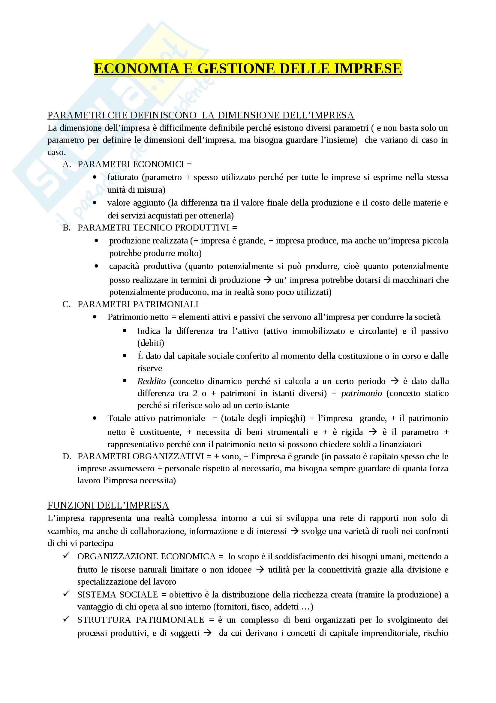Economia E Legislazione D Impresa Unicatt