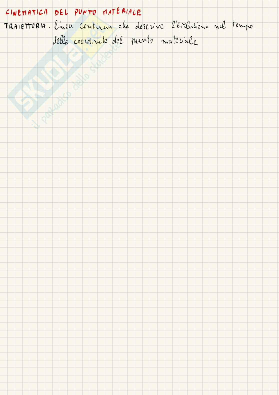 Appunti a mano di Meccanica Pag. 1