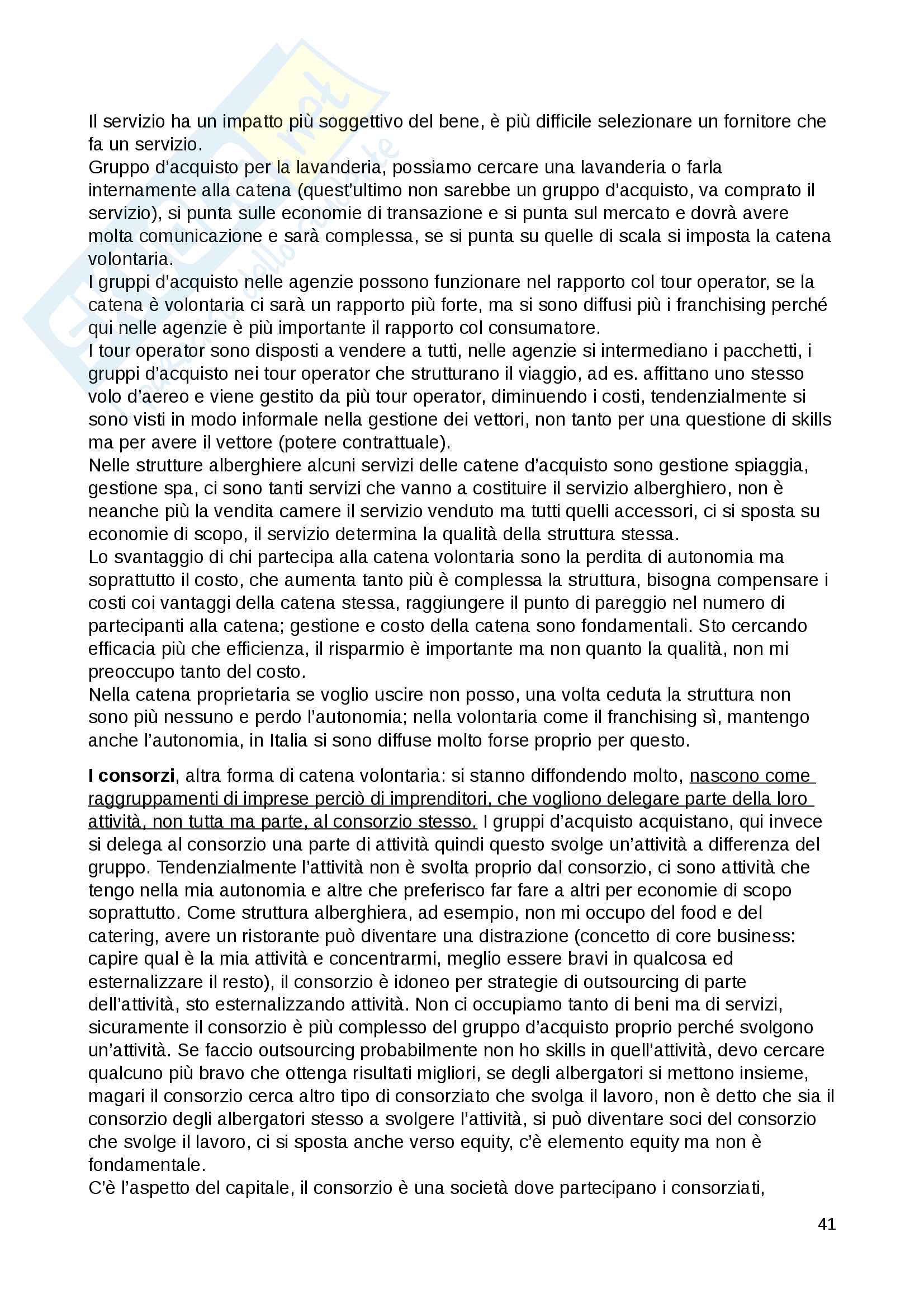 Economia e gestione delle imprese turistiche - appunti completi per l'esame Pag. 41