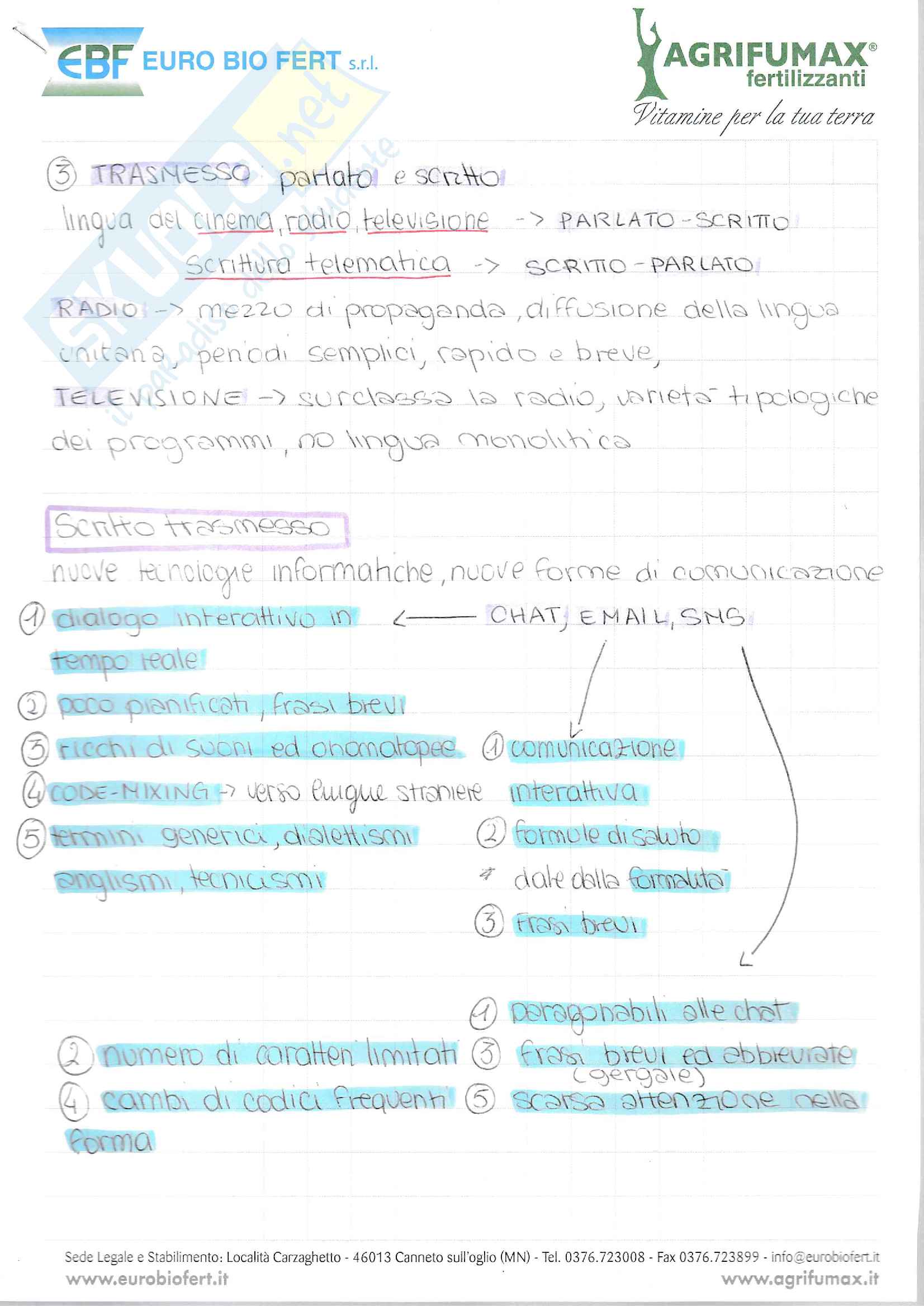 Appunti schematizzati per l'esame di linguistica italiana Pag. 26