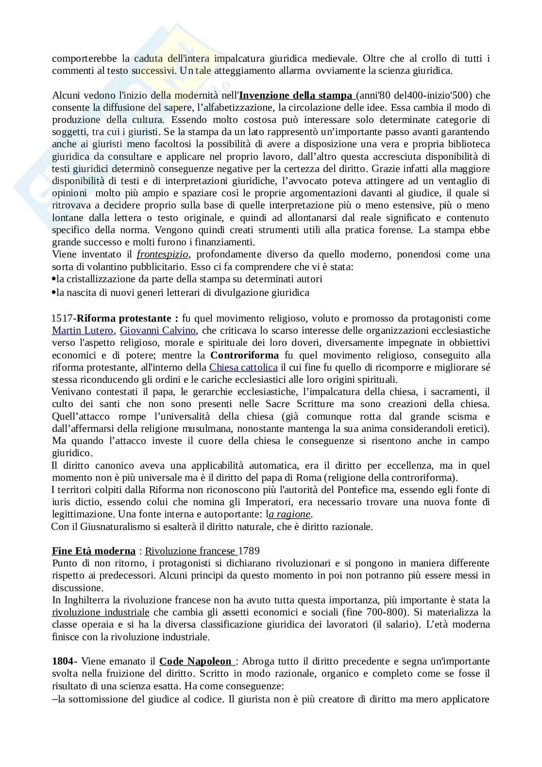 Storia Del Diritto Medievale E Moderno Riassunti