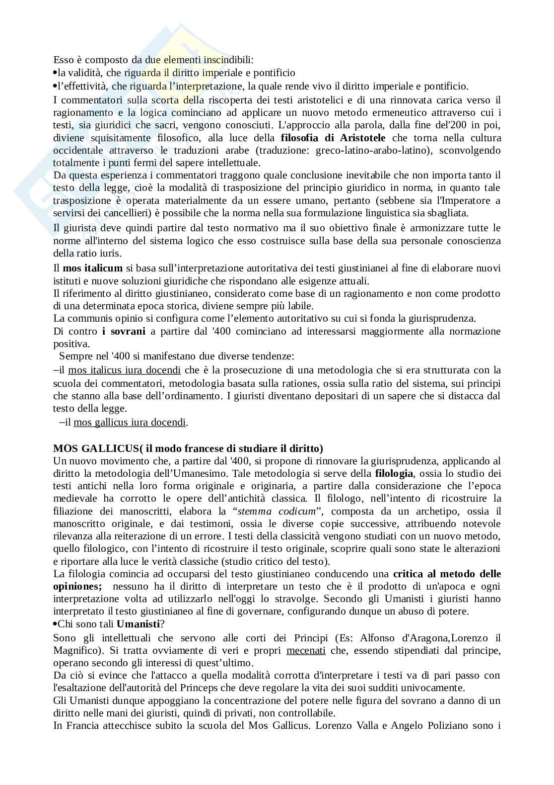Storia Del Diritto Medievale E Moderno Riassunti