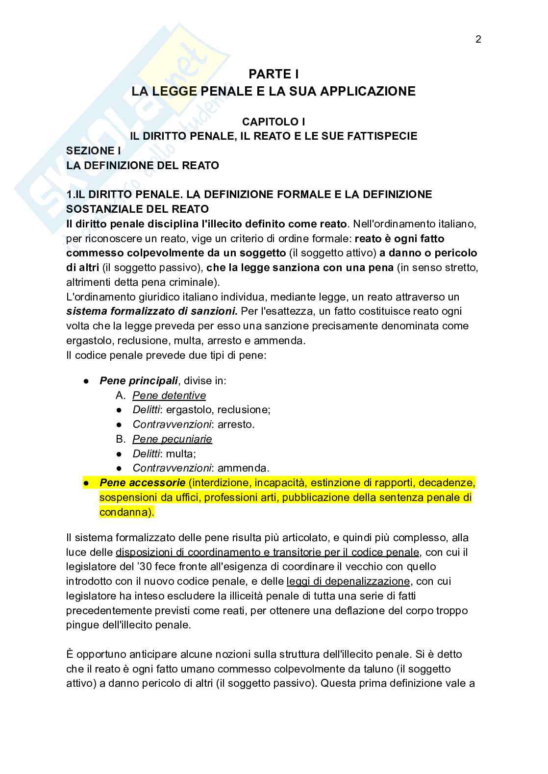 Riassunto esame Diritto penale, Prof. Preziosi Stefano, libro consigliato Le strutture del diritto penale, Fiorella Pag. 2