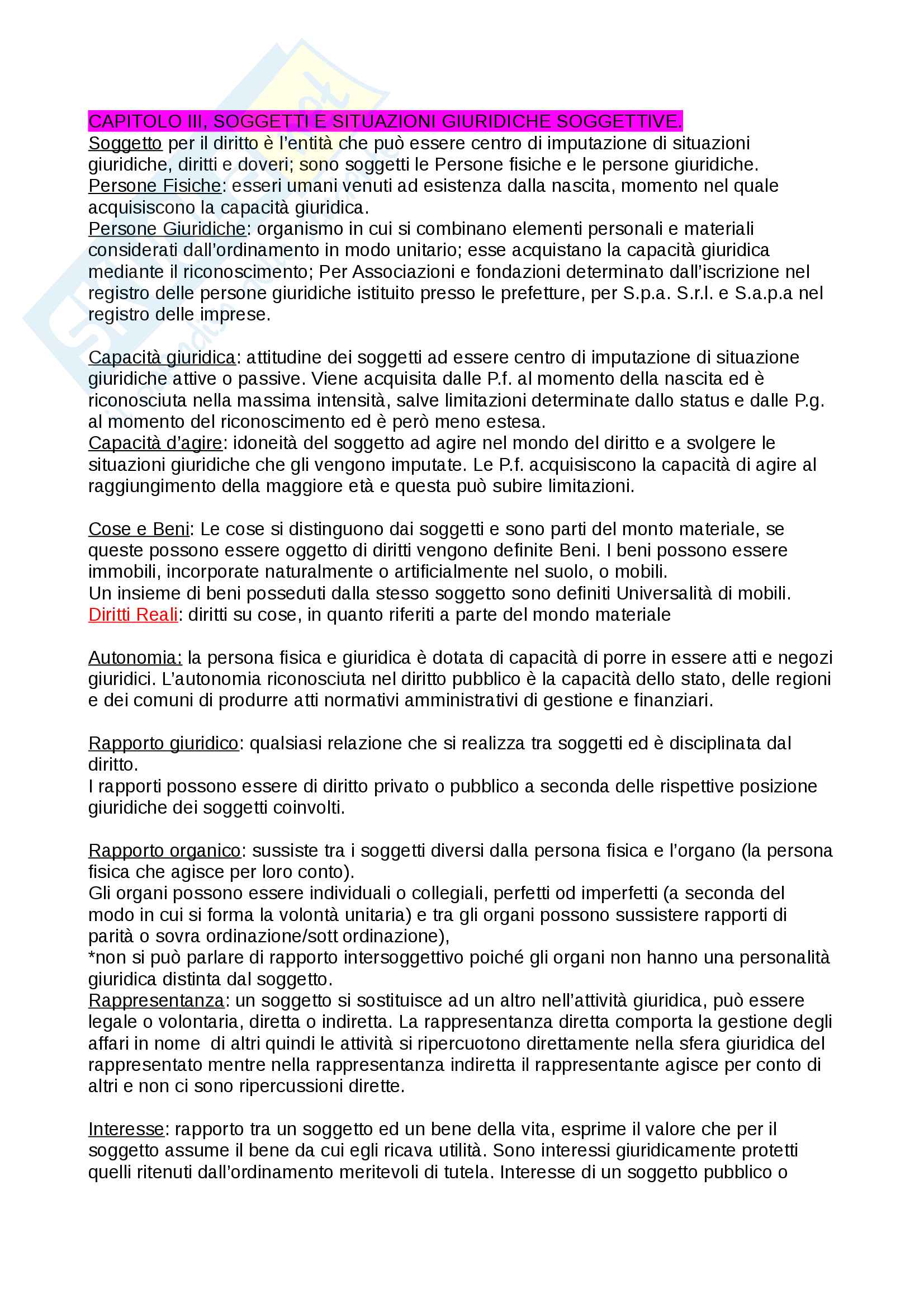 Riassunto esame Diritto pubblico, prof. Pellegrini/Sepe, libro consigliato Manuale di diritto pubblico, Claudio Rossano Pag. 1
