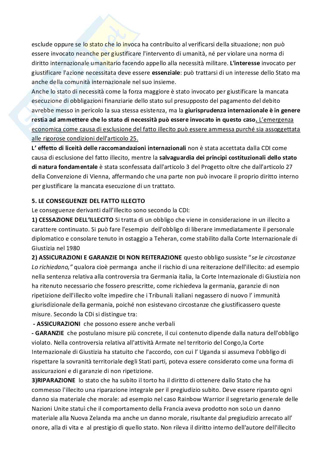 Riassunto esame Diritto internazionale , Prof. Mancini Marina, libro consigliato Diritto internazionale, riferimento cap. 14, Ronzitti  Pag. 6