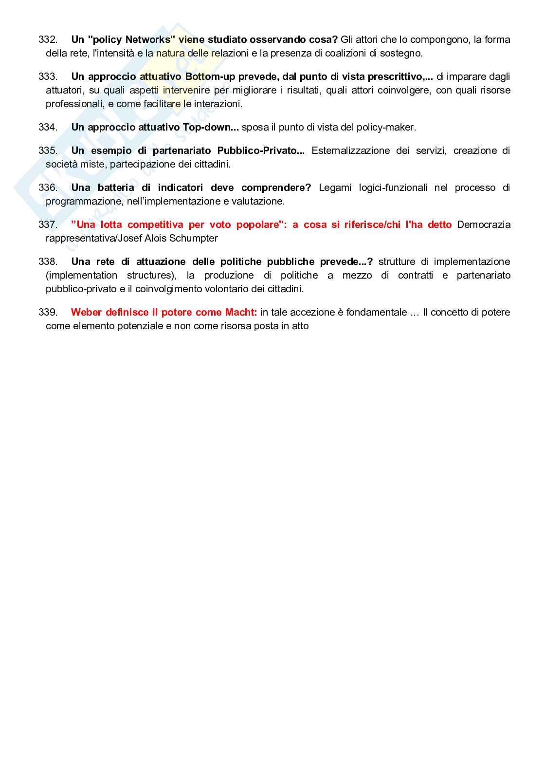 Test domande esame di Scienza politica  Pag. 36