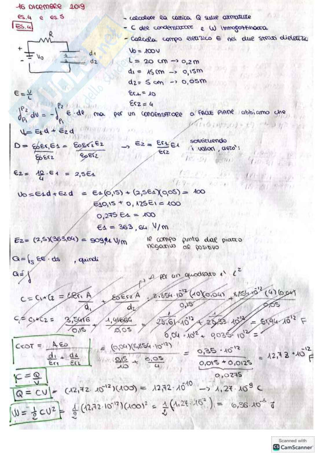 Esercizi\prove d'esame svolte di Fondamenti di elettromagnetismo Pag. 26