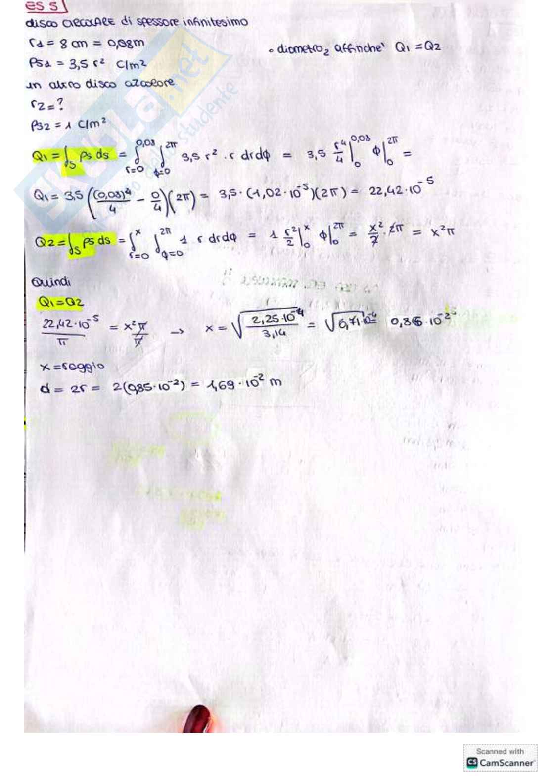 Esercizi\prove d'esame svolte di Fondamenti di elettromagnetismo Pag. 51
