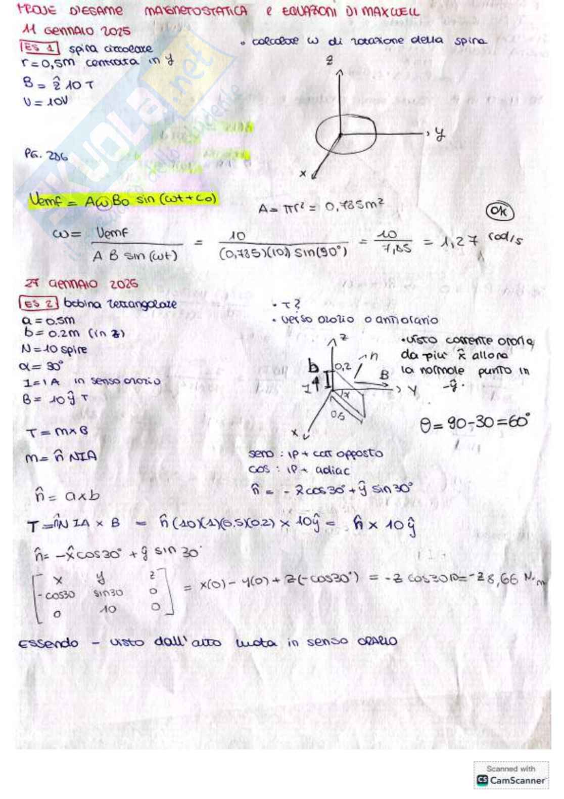 Esercizi\prove d'esame svolte di Fondamenti di elettromagnetismo Pag. 61