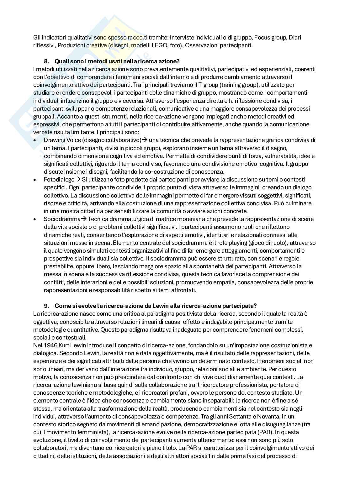 Prove d'esame di Metodi e tecniche d’intervento in psicologia di comunità Pag. 31