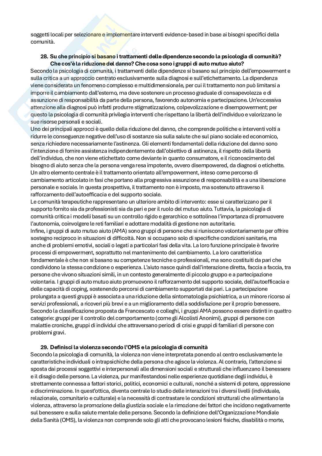 Prove d'esame di Metodi e tecniche d’intervento in psicologia di comunità Pag. 41