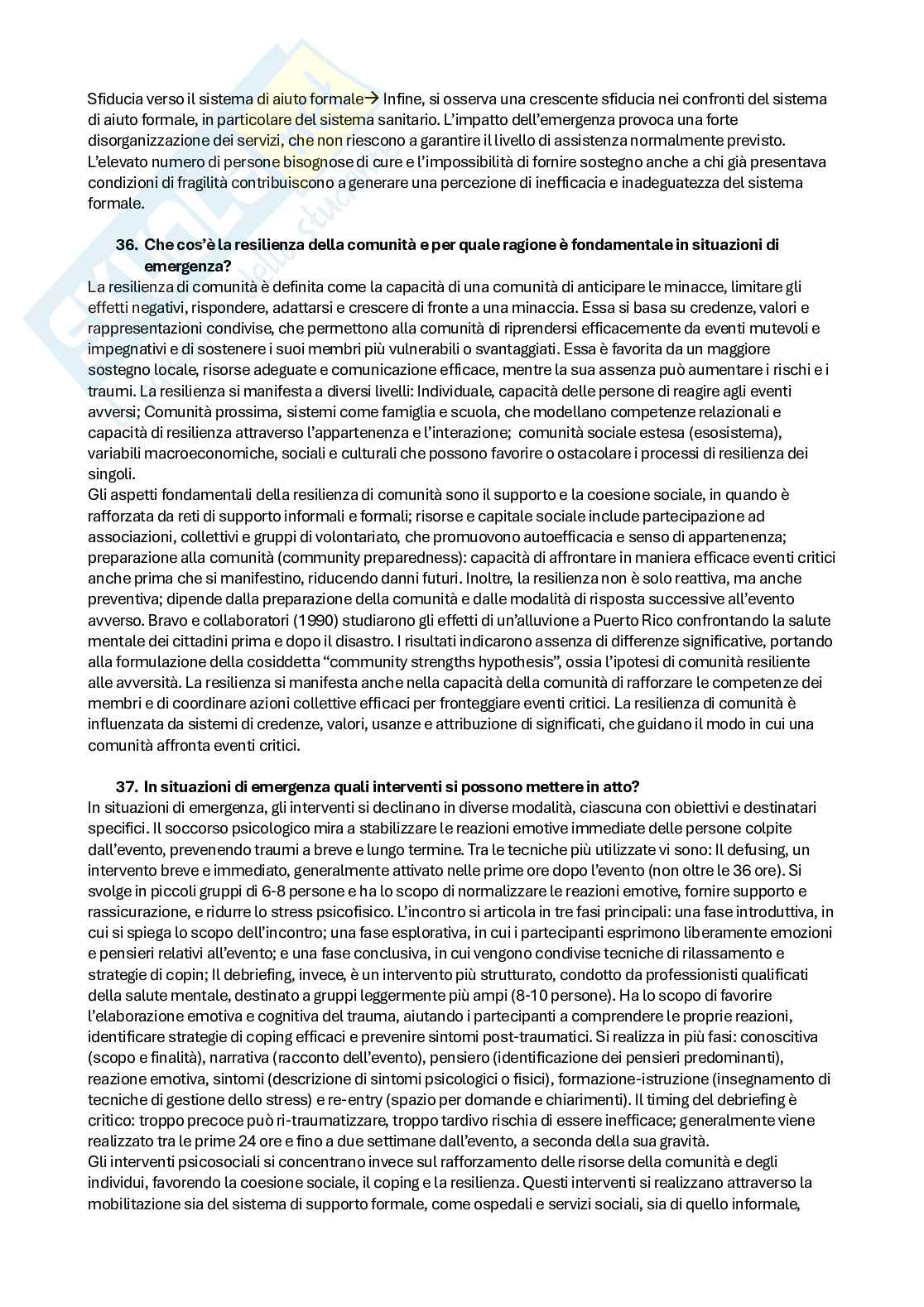 Prove d'esame di Metodi e tecniche d’intervento in psicologia di comunità Pag. 46