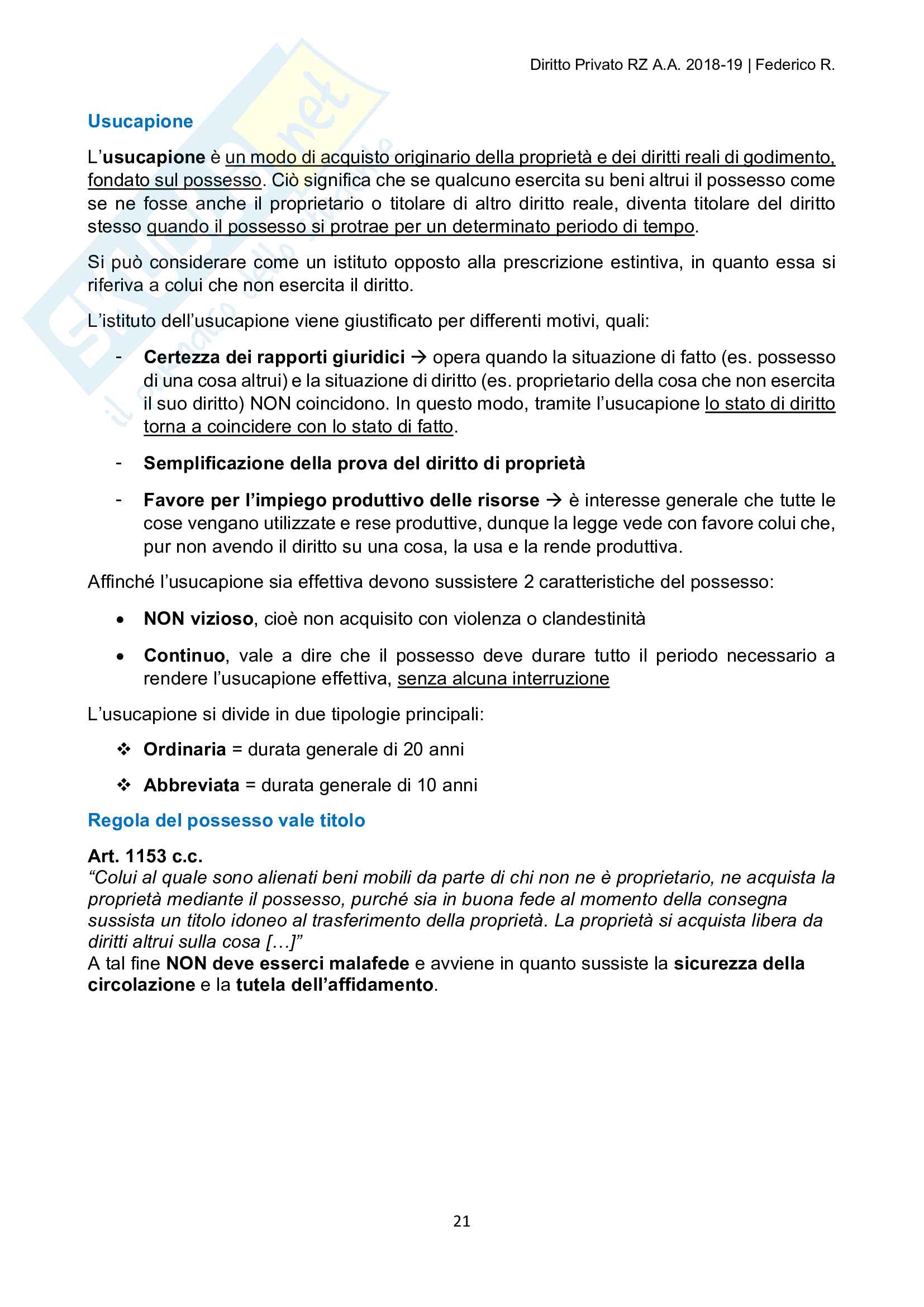 Diritto Privato Pag. 21