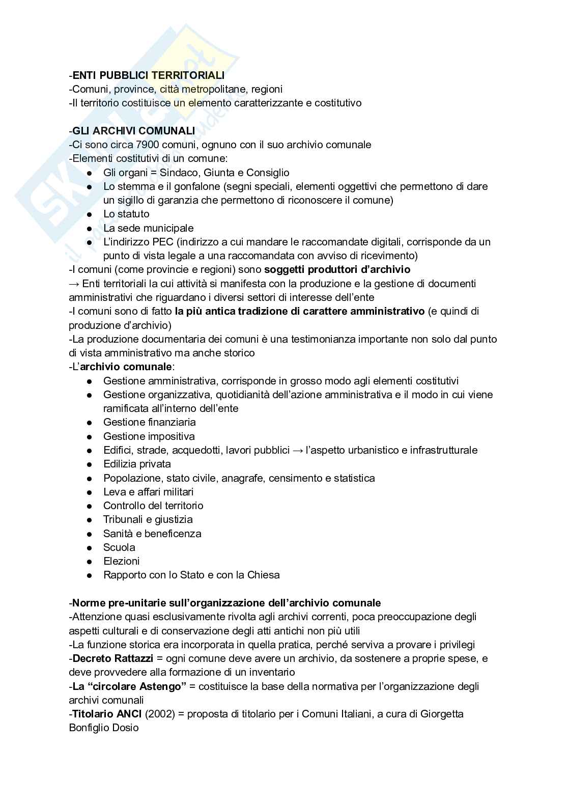 Appunti di lezione di Archivistica Pag. 11