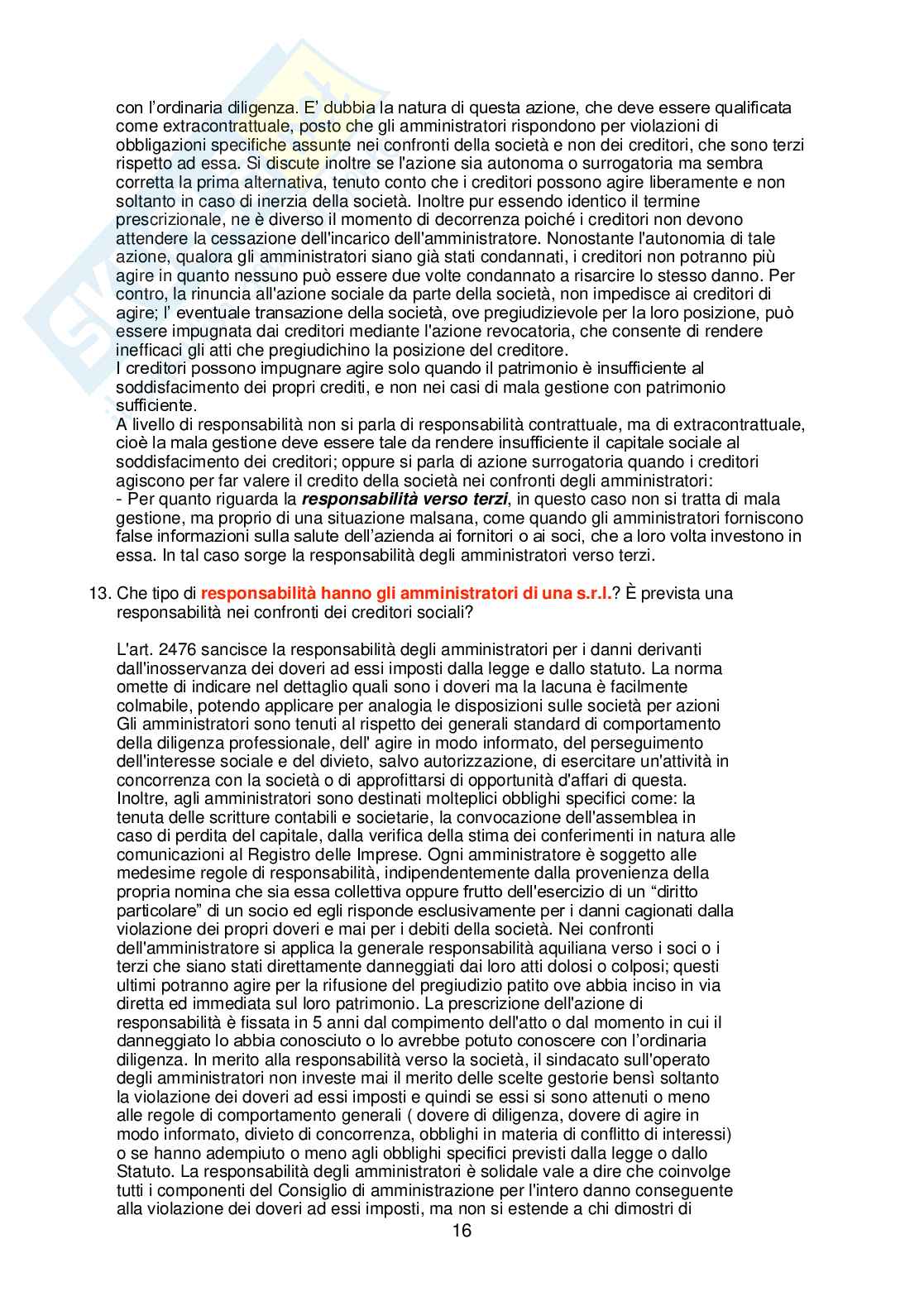 Domande orale Diritto commerciale  Pag. 16