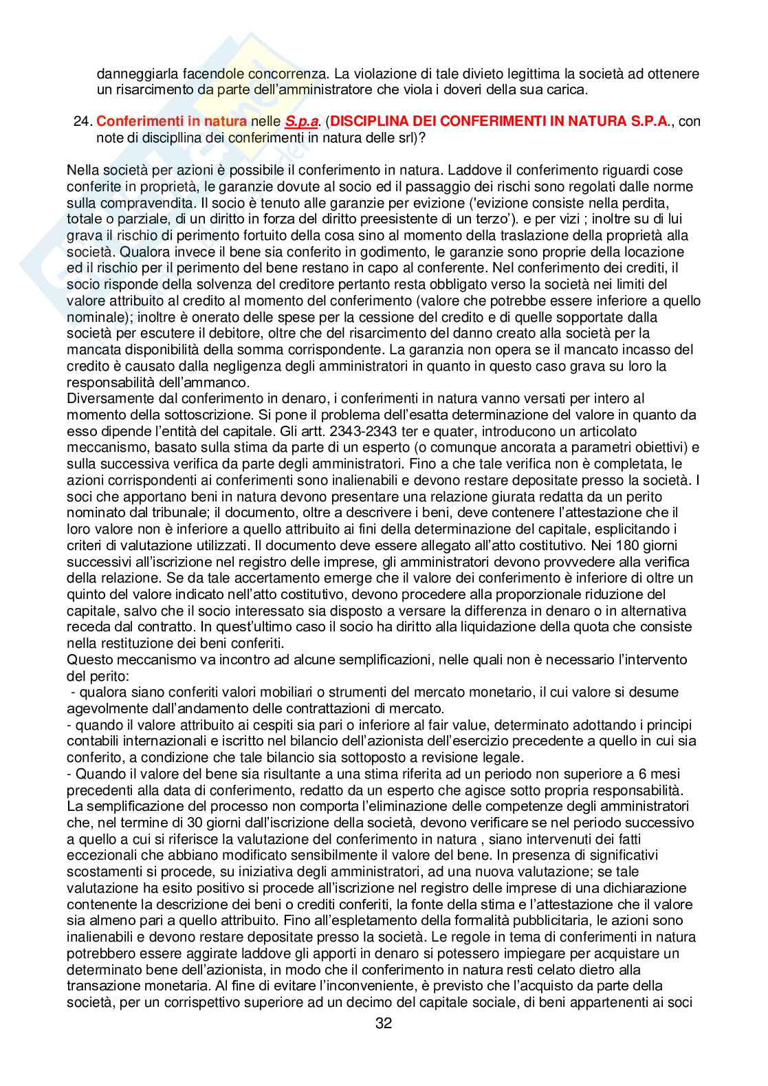 Domande orale Diritto commerciale  Pag. 31