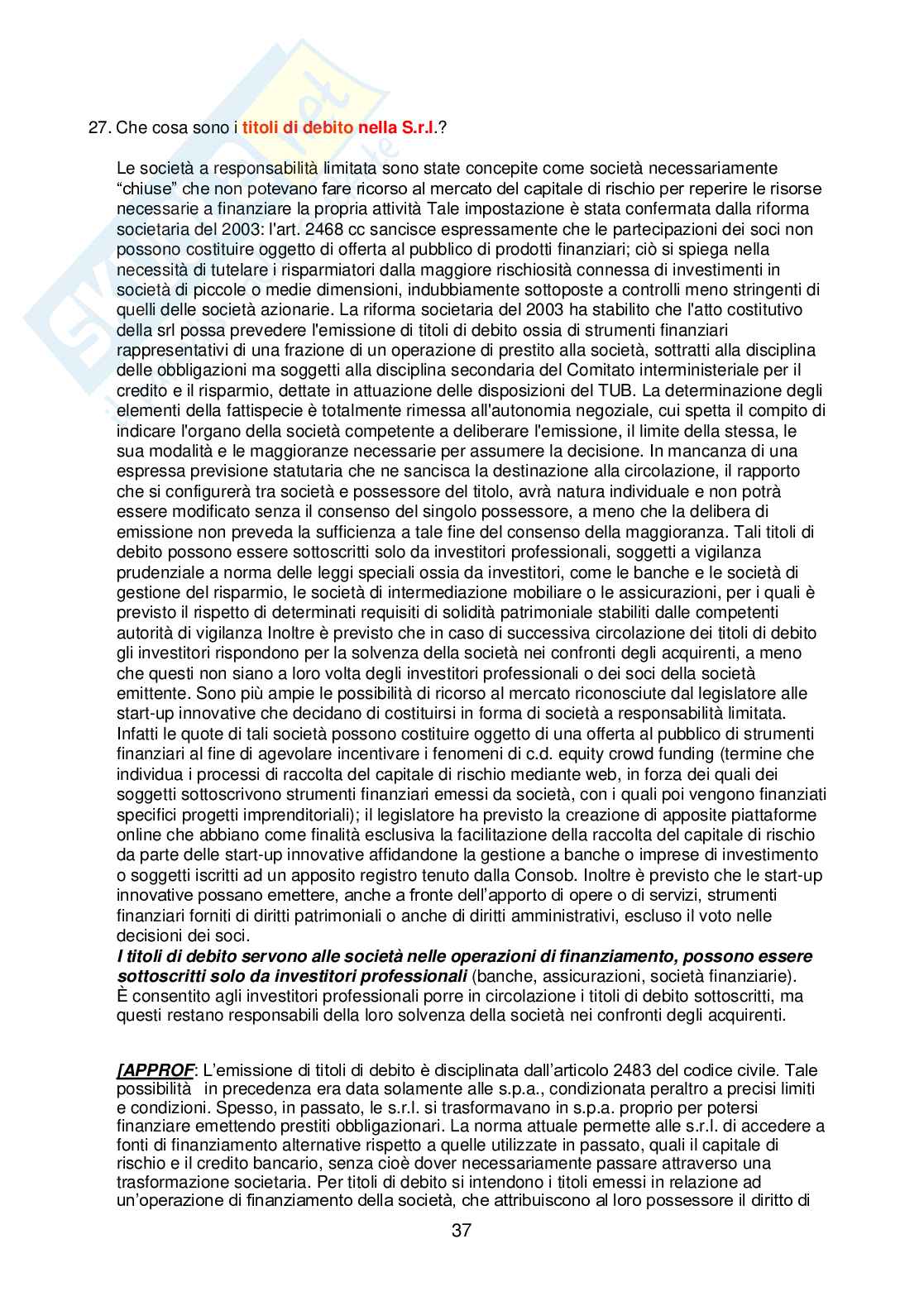 Domande orale Diritto commerciale  Pag. 36