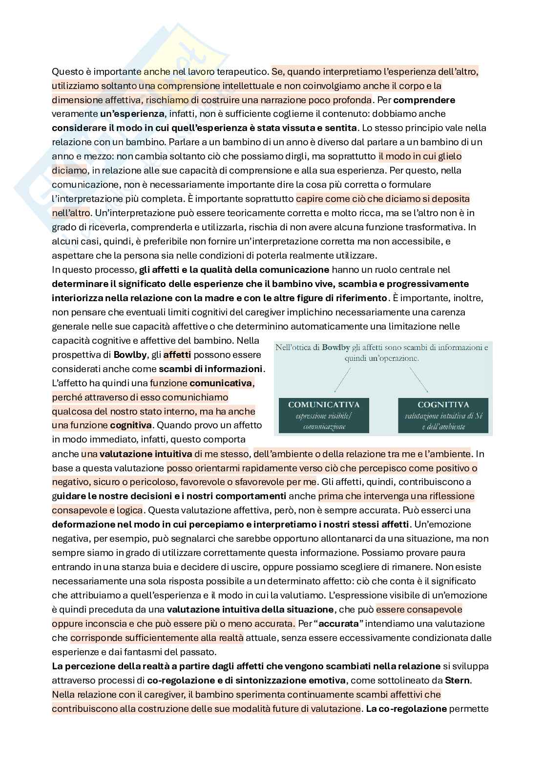 Riassunto esame Psicosomatica, Prof. Granieri Antonella, libro consigliato Corporeo, affetti e pensiero, Granieri Pag. 11