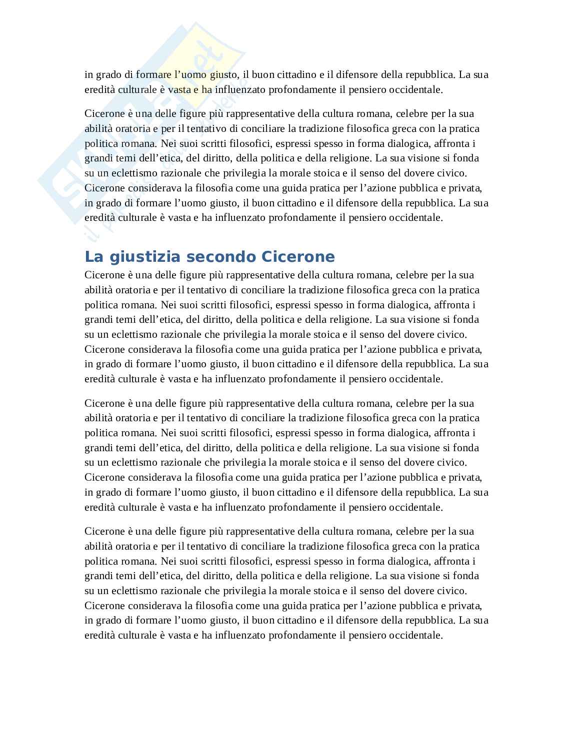Voce della ragione: armonia e virtù nel pensiero di Cicerone Pag. 31