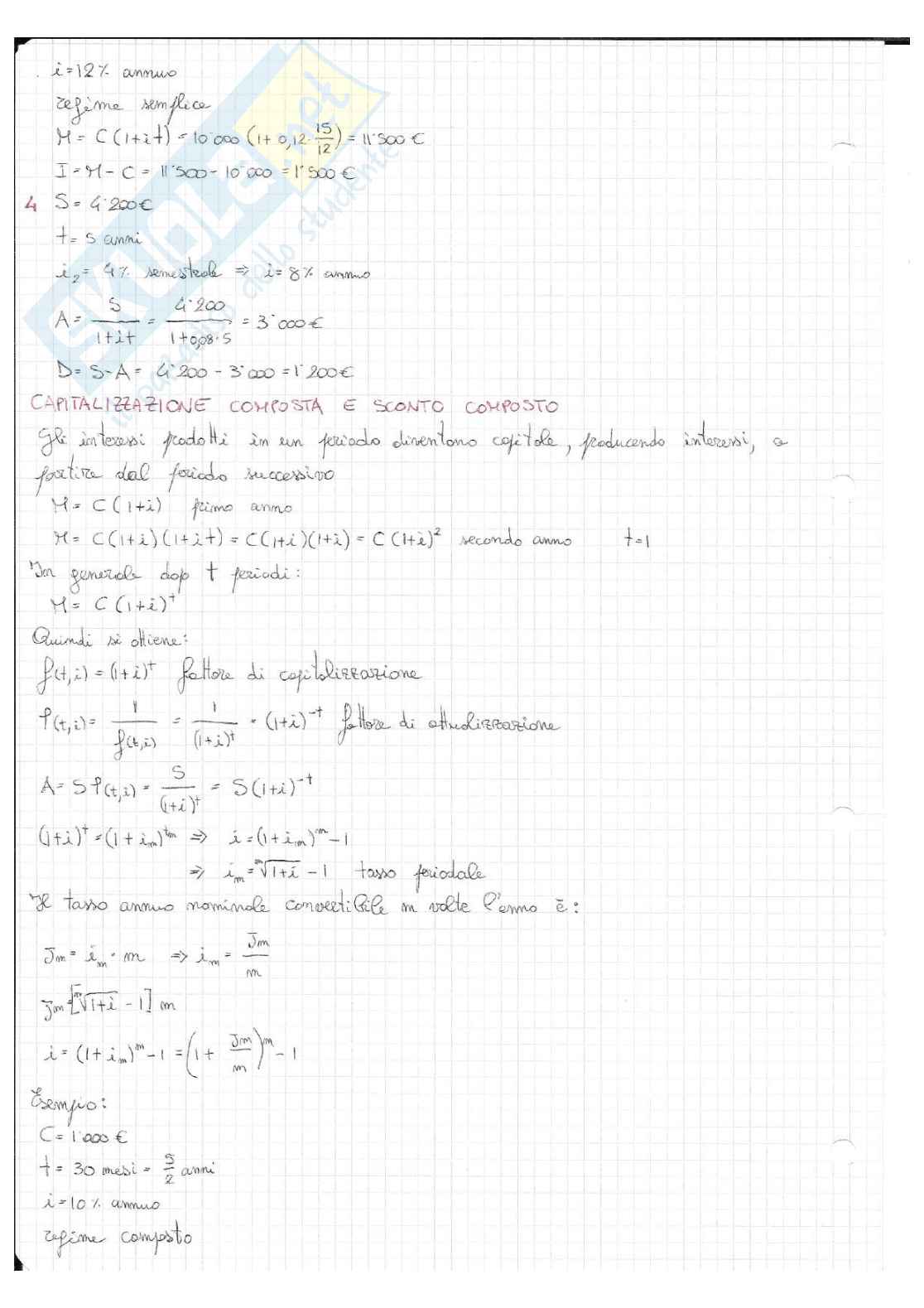 Matematica finanziaria Pag. 6