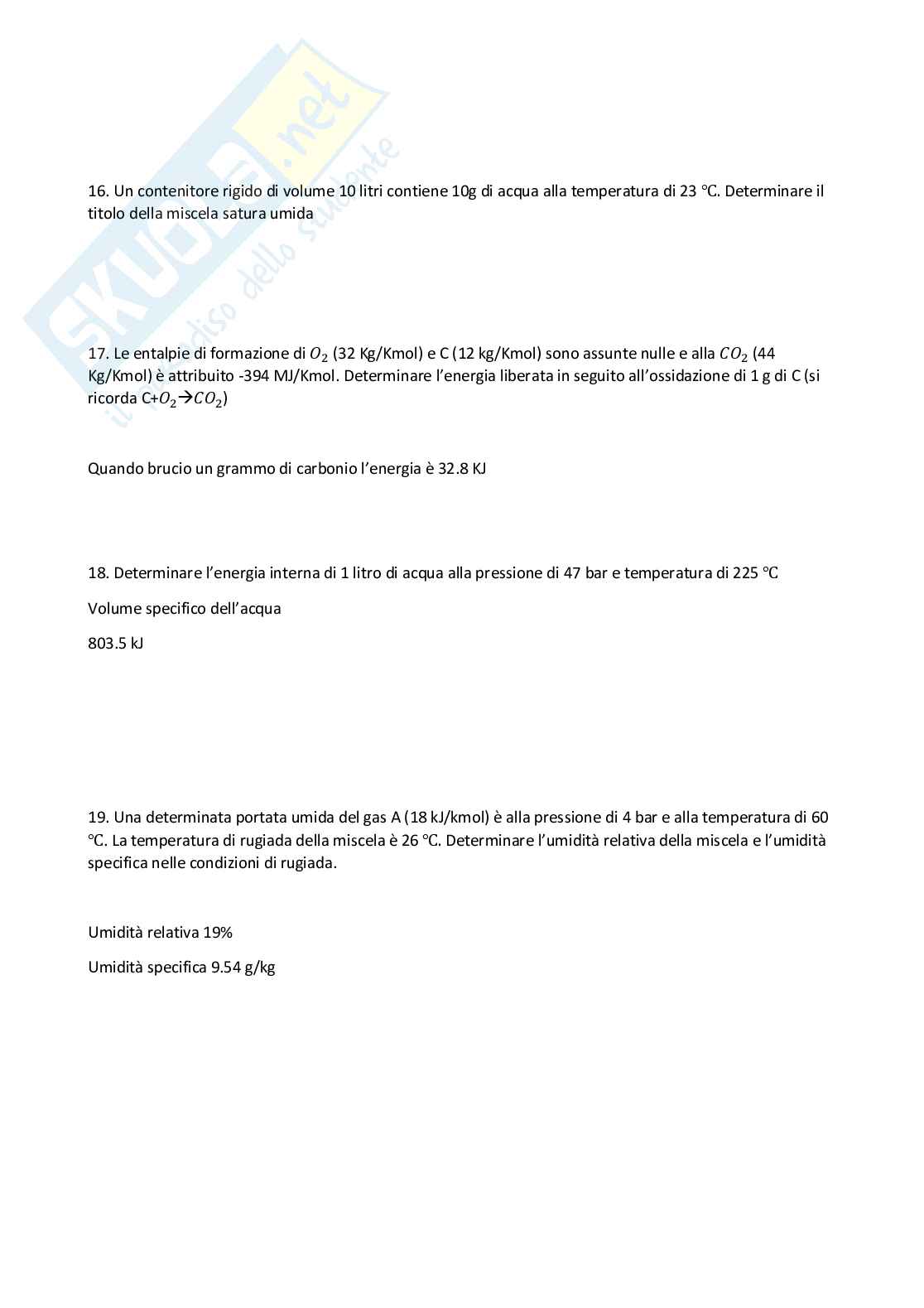 Quiz paniere con risposte Termodinamica Pag. 51