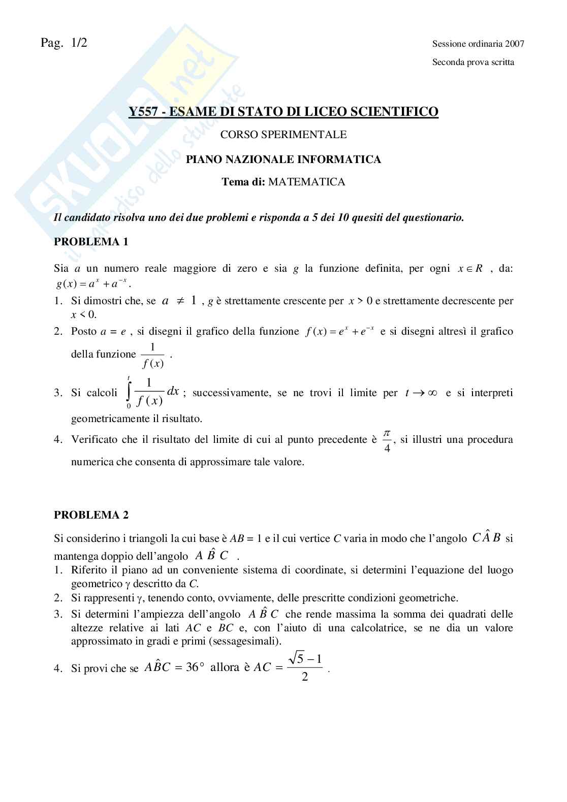 2007 - Liceo scientifico PNI Pag. 1