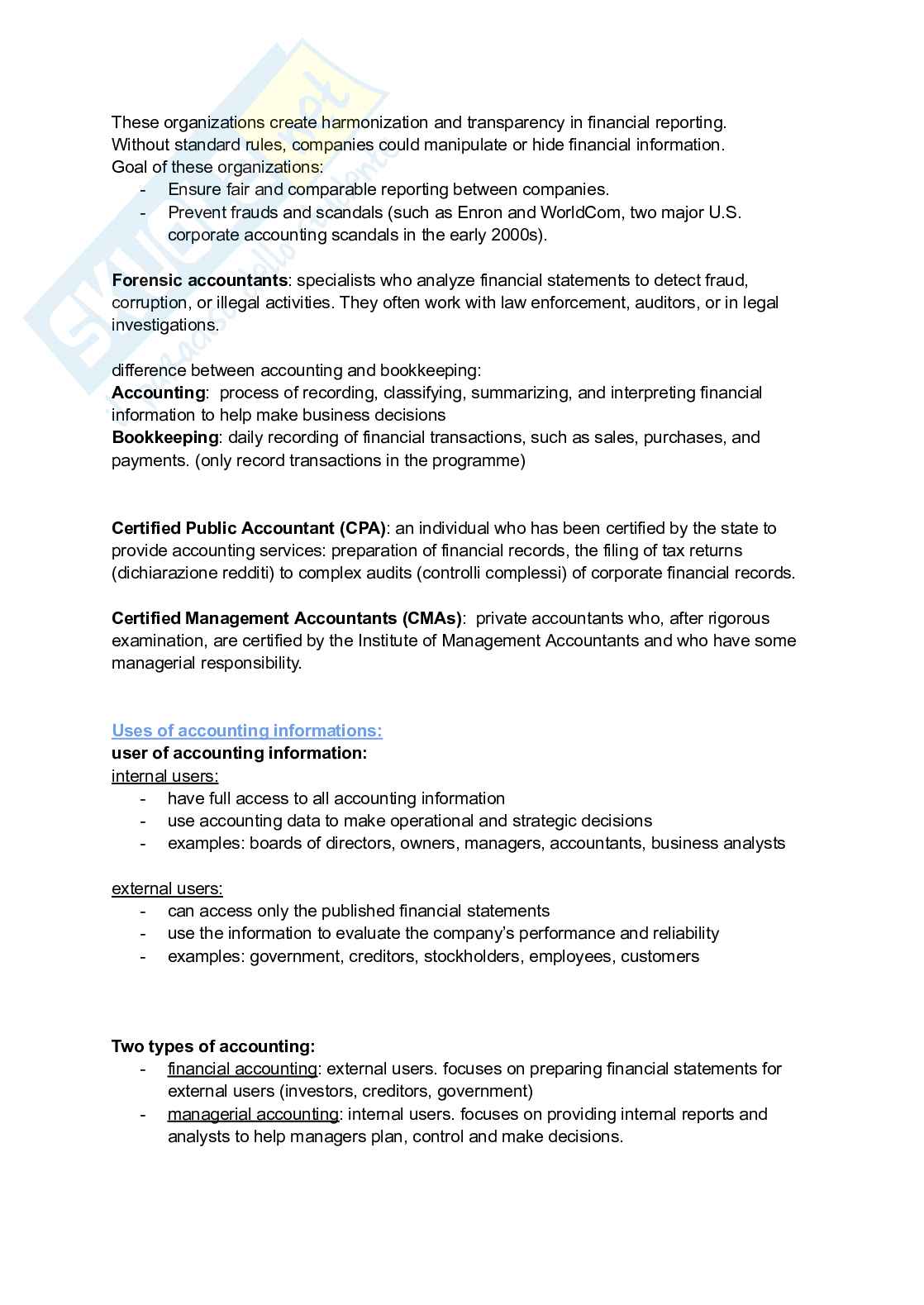 Appunti esame Management and principles of accounting Pag. 51