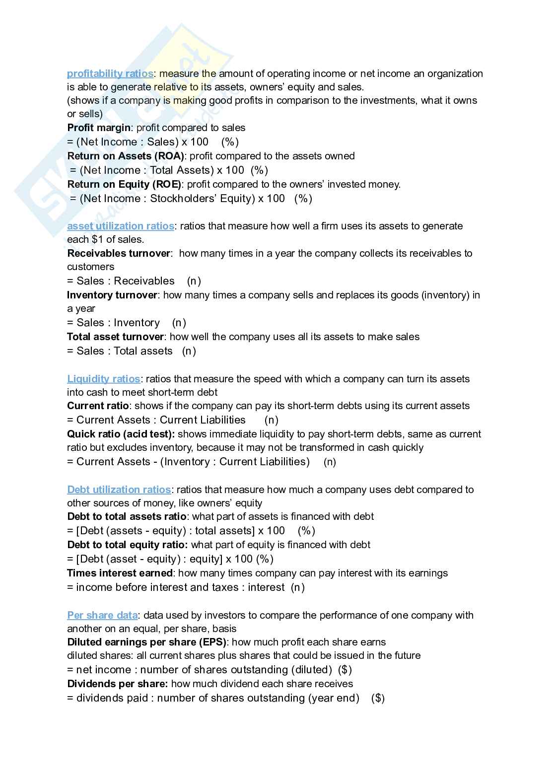 Appunti esame Management and principles of accounting Pag. 56