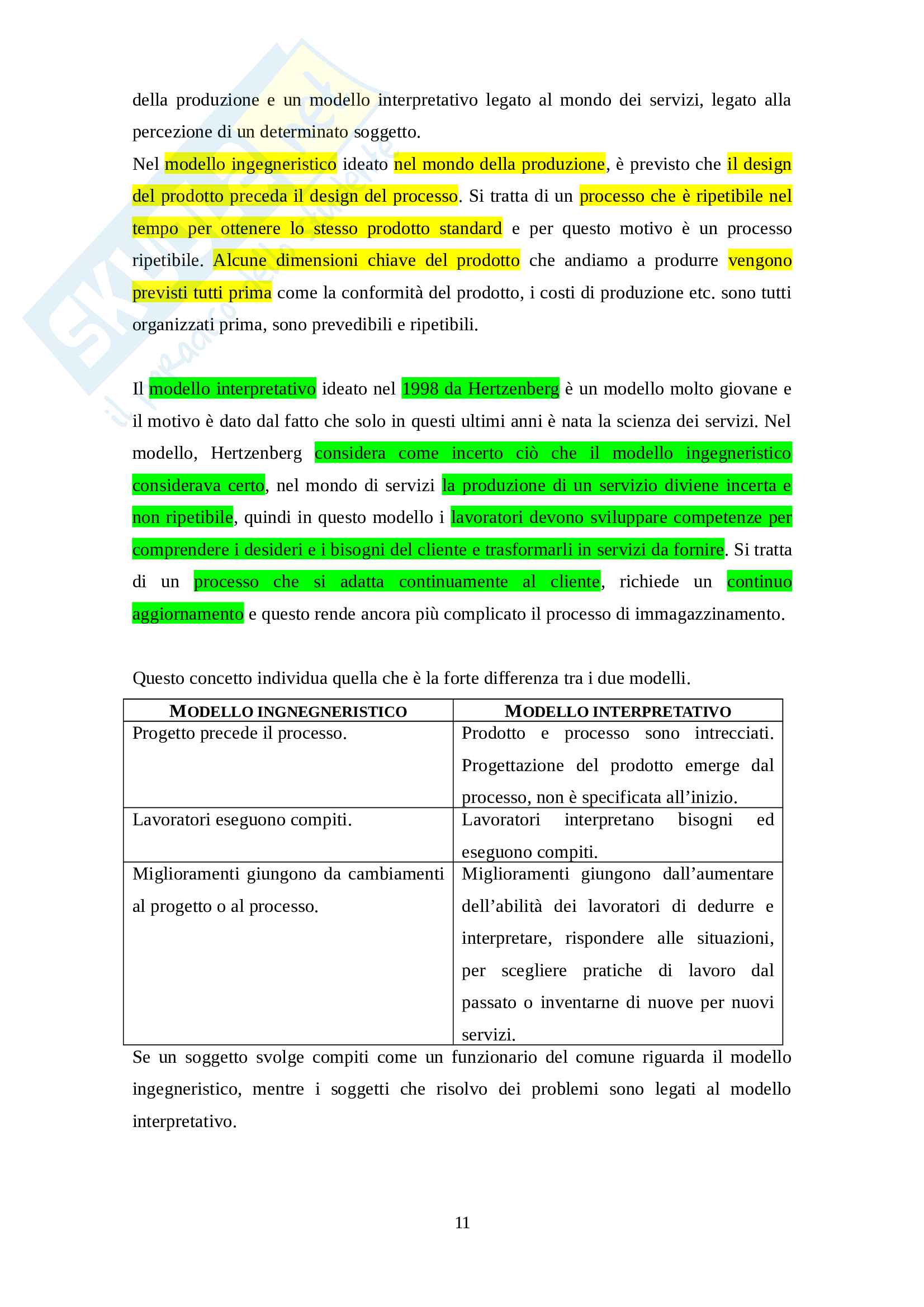 Management delle informazioni e gestione della conoscenza Pag. 11