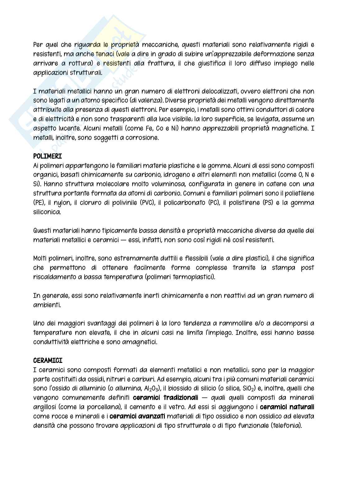 Appunti Tecnologia dei materiali e chimica applicata Pag. 2