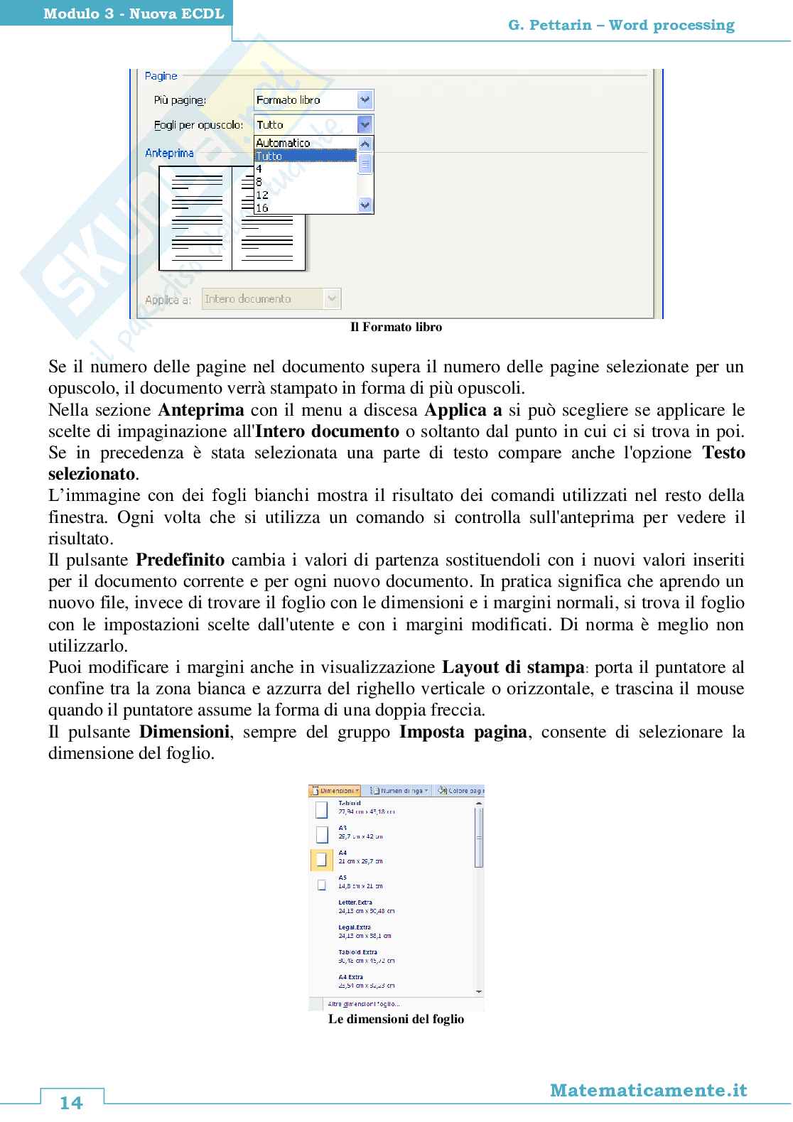 06. Nuova ECDL modulo 3: Word processing (ebook) Pag. 16