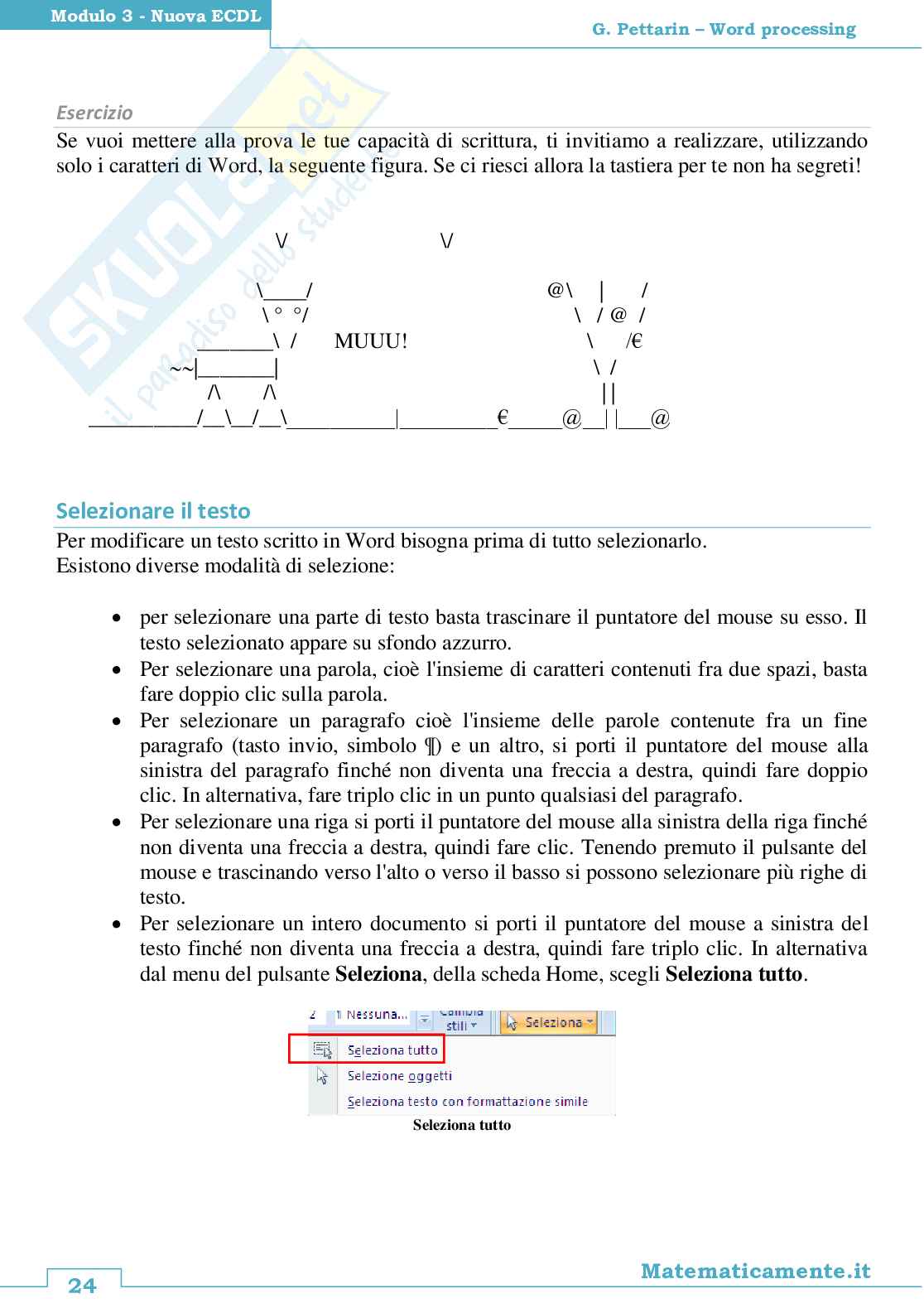 06. Nuova ECDL modulo 3: Word processing (ebook) Pag. 26