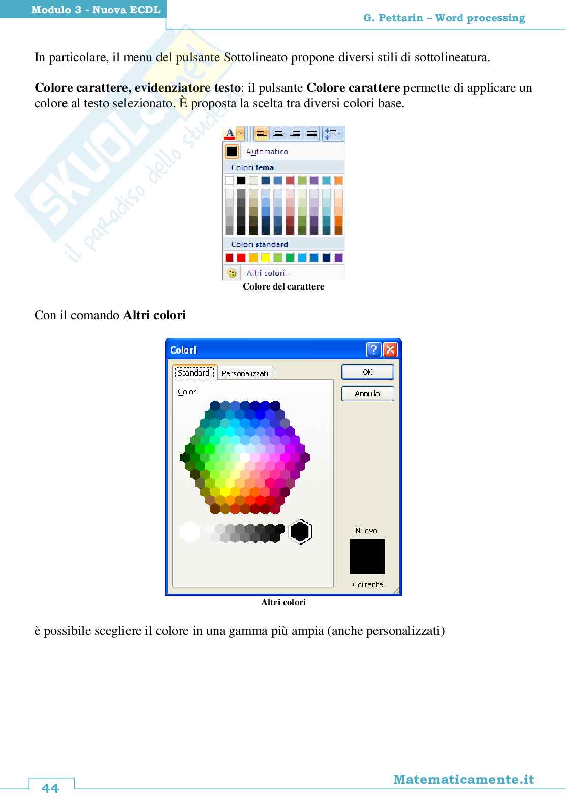 06. Nuova ECDL modulo 3: Word processing (ebook) Pag. 46