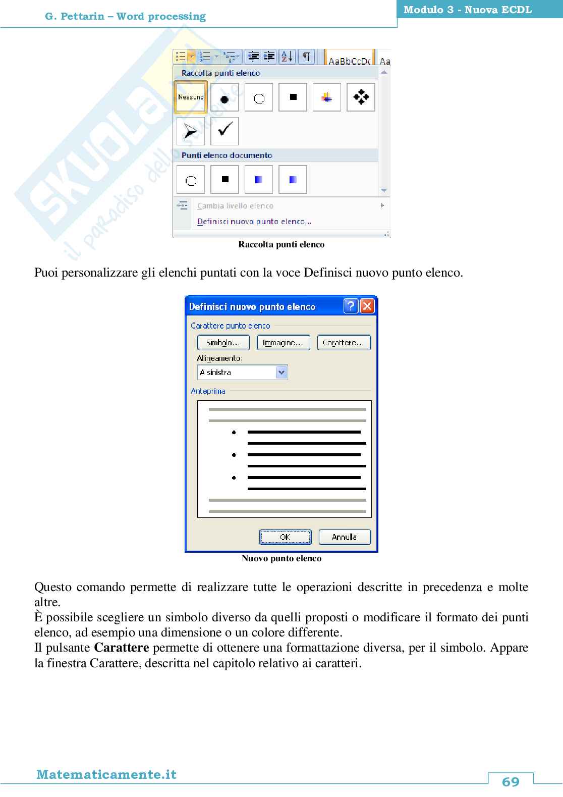 06. Nuova ECDL modulo 3: Word processing (ebook) Pag. 71