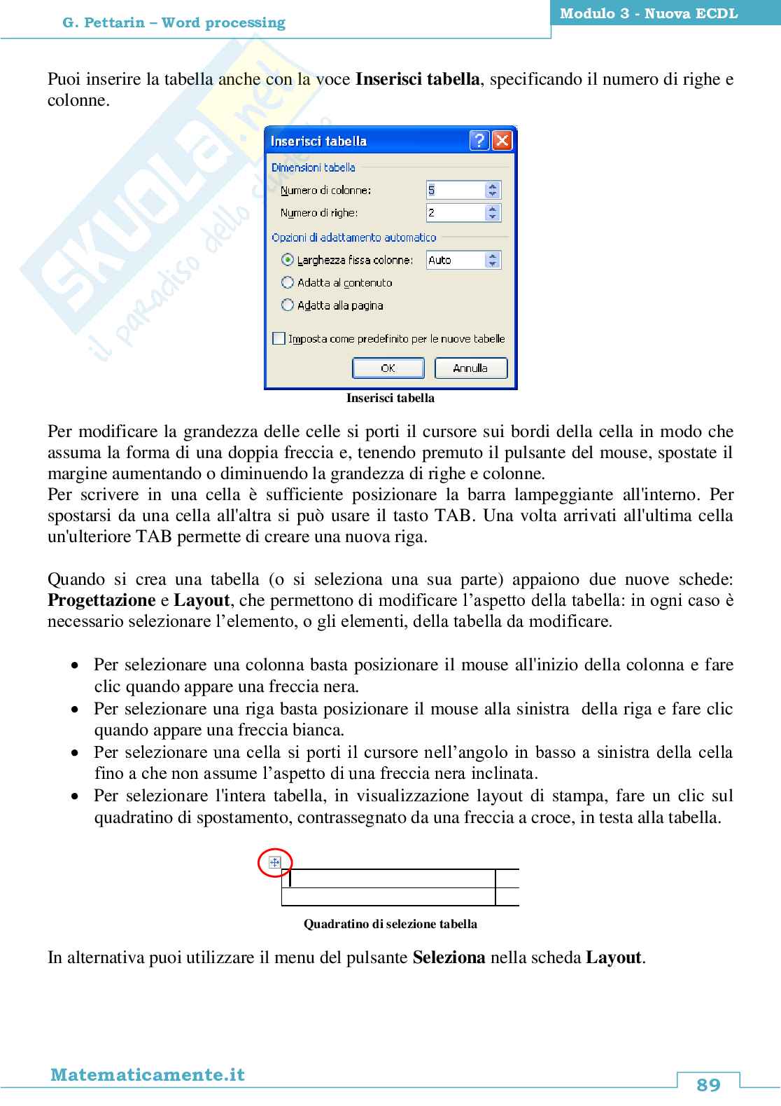 06. Nuova ECDL modulo 3: Word processing (ebook) Pag. 91