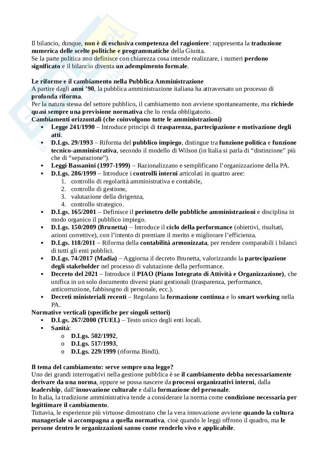 Economia delle aziende e delle amministrazioni pubbliche Pag. 16