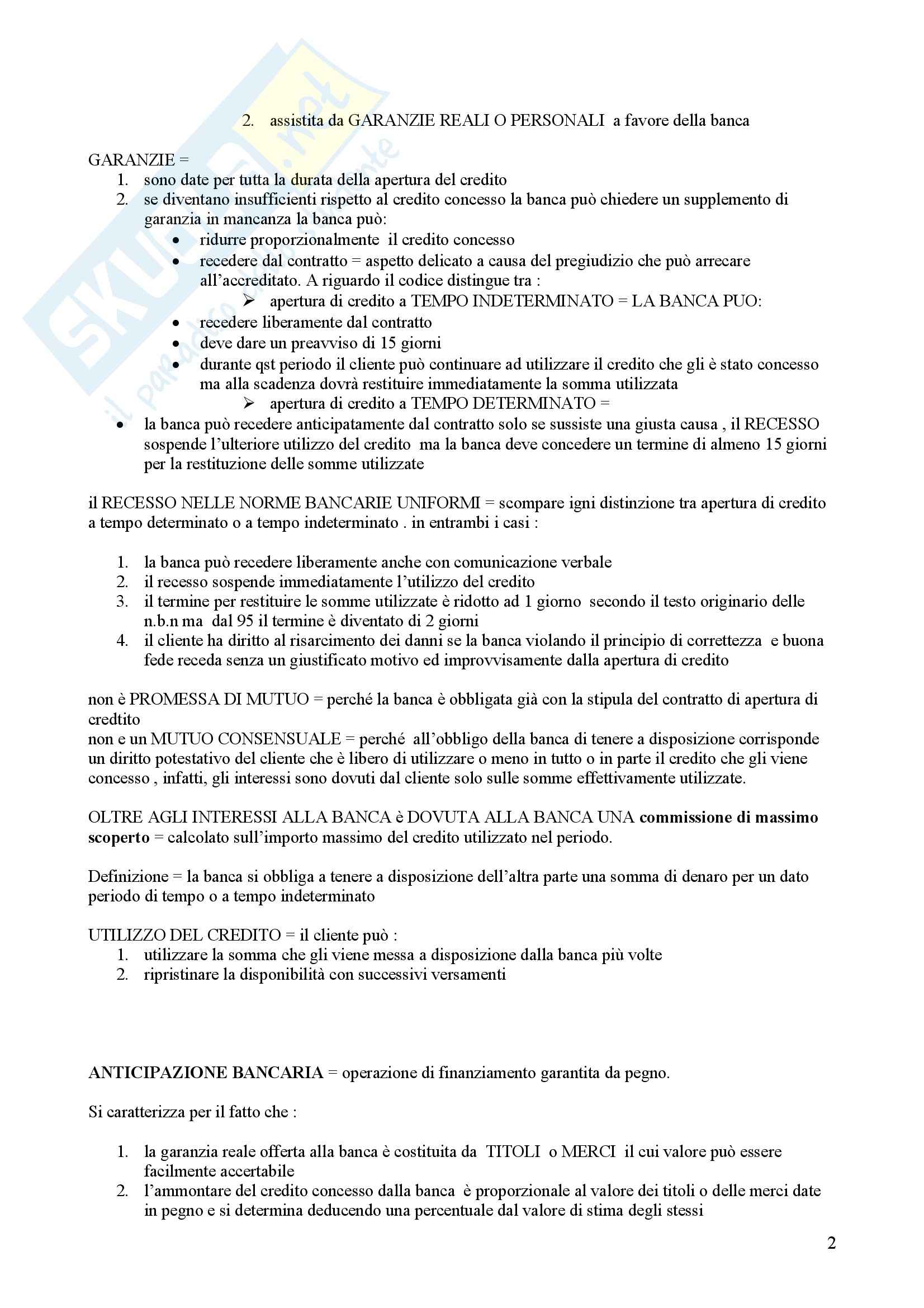 Diritto bancario - i contratti bancari Pag. 2