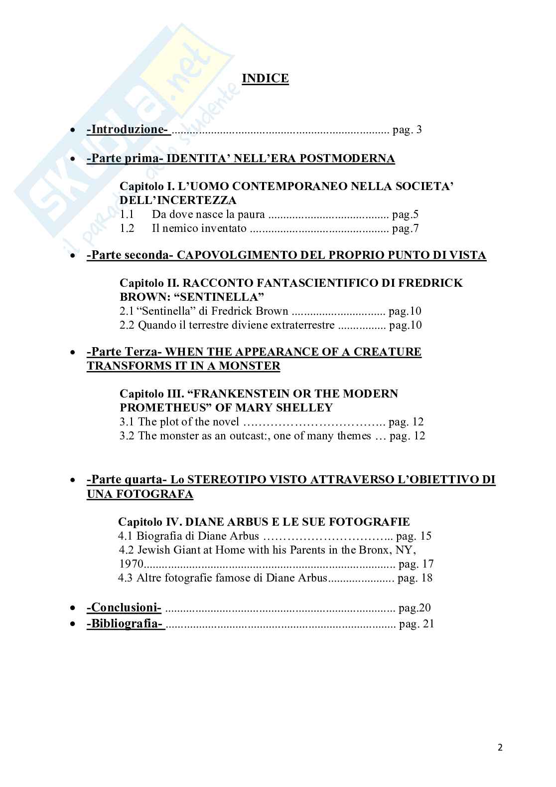 L'incontro con l'altro: tra paura e incertezza. Pag. 2