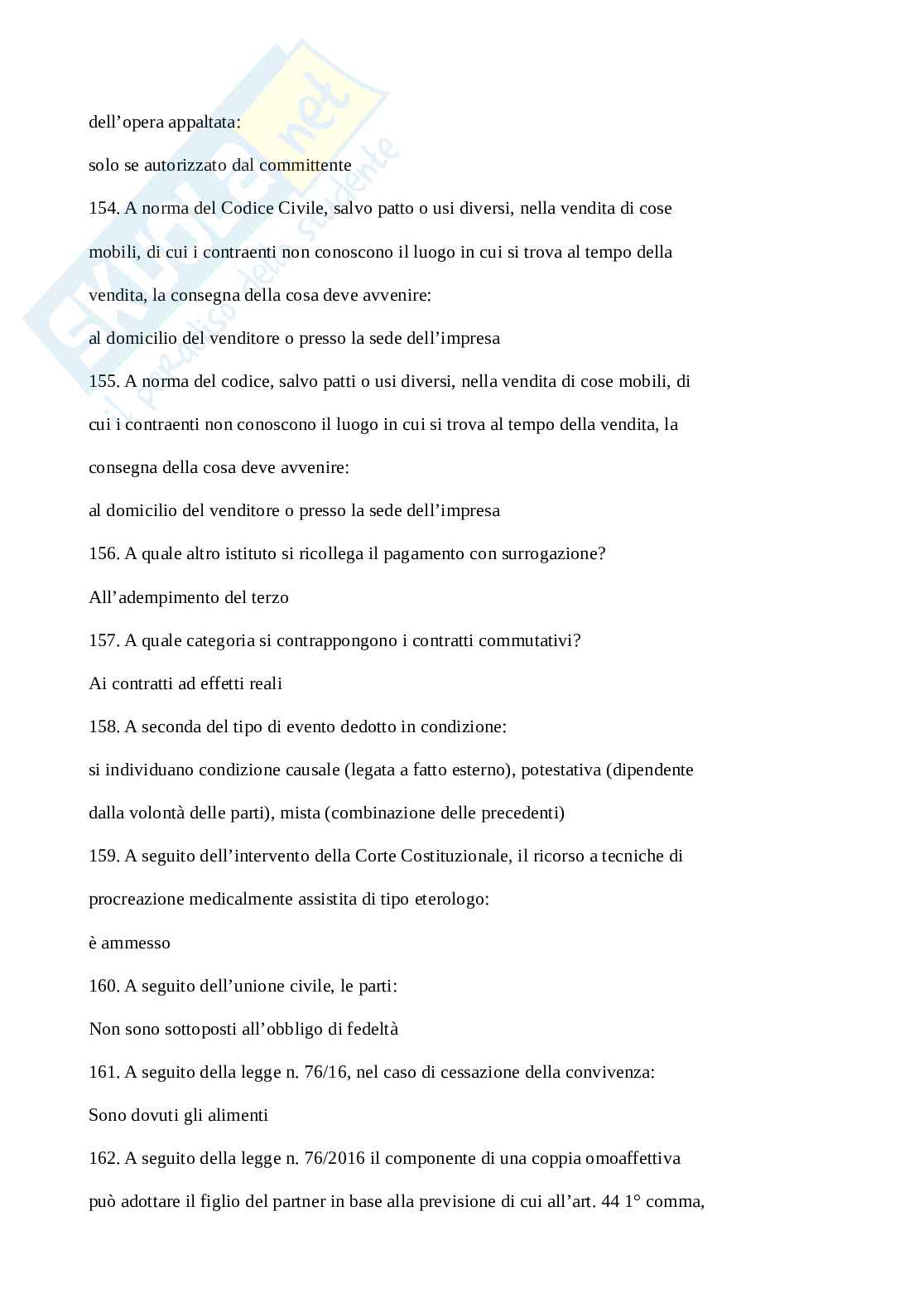 Domande Diritto privato 2025/2026, prove d'esame di Diritto privato Pag. 16