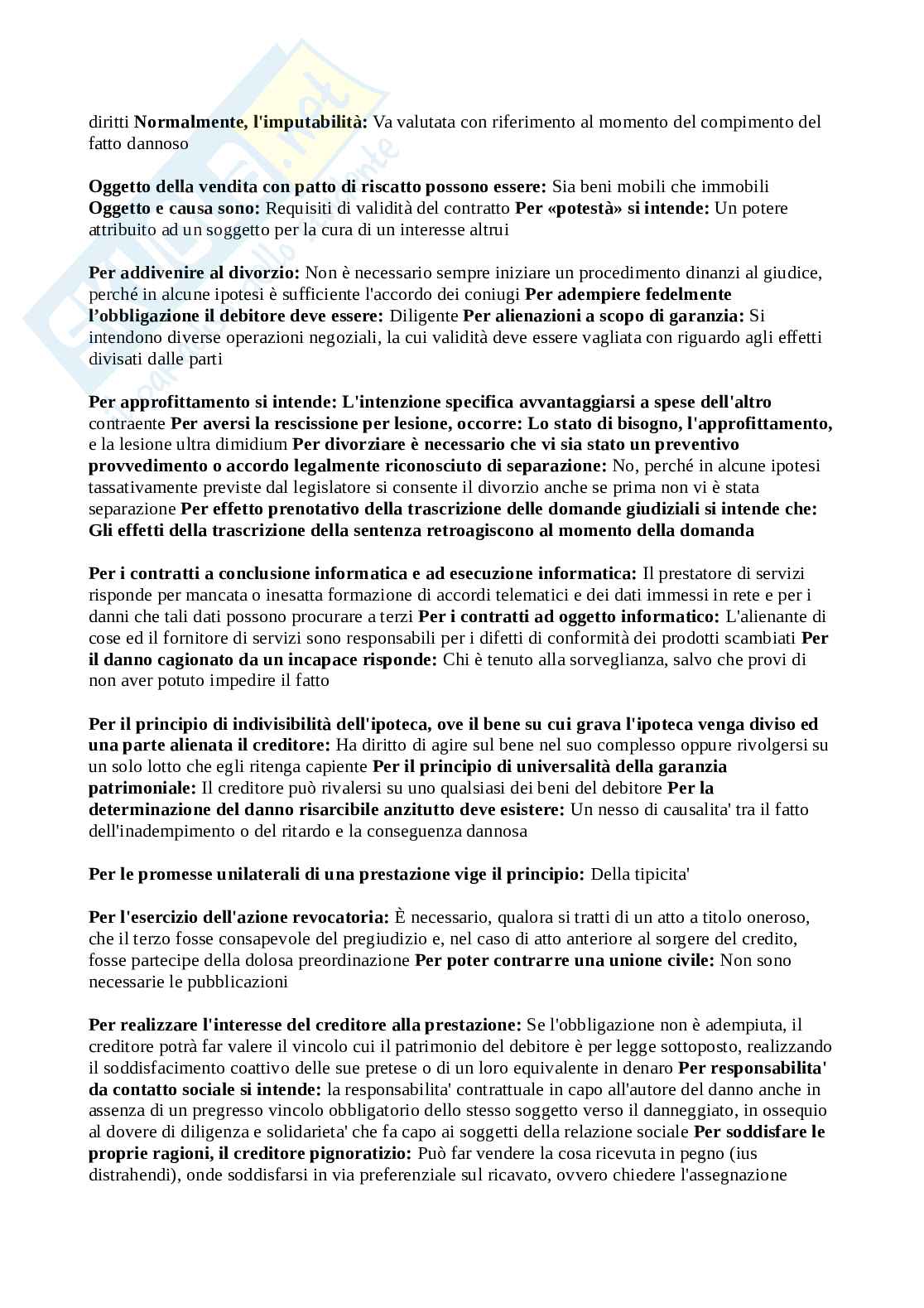 Domande Diritto privato 2025/2026, prove d'esame di Diritto privato Pag. 41