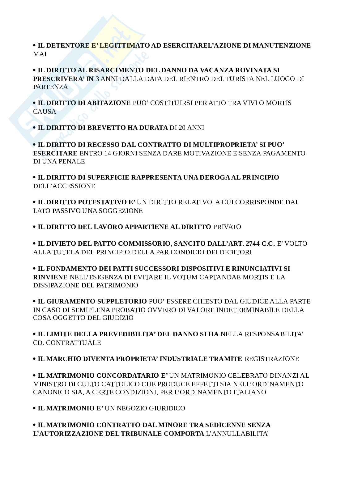 Domande Diritto privato 2025/2026, prove d'esame di Diritto privato Pag. 51