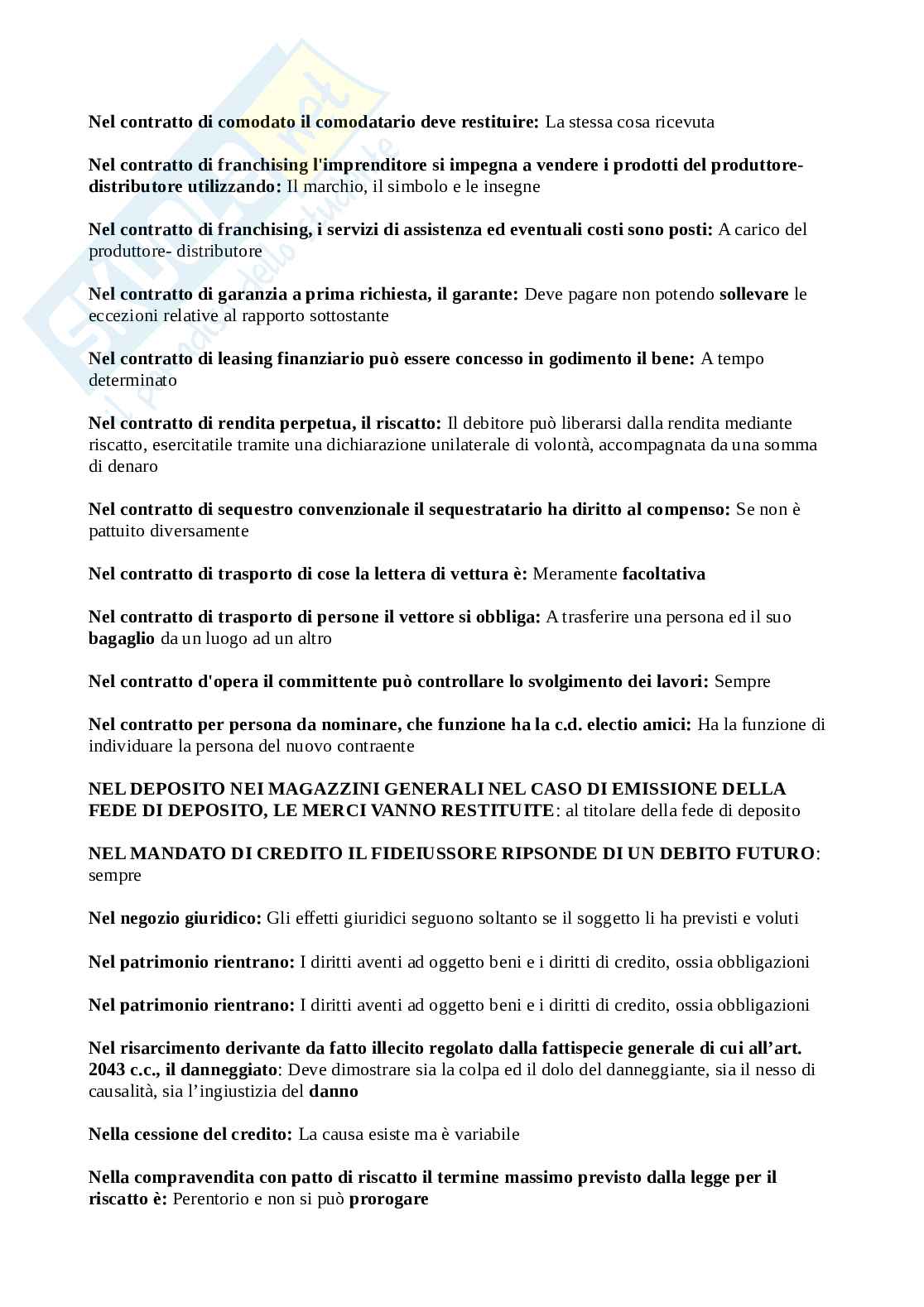 Domande Diritto privato 2025/2026, prove d'esame di Diritto privato Pag. 91