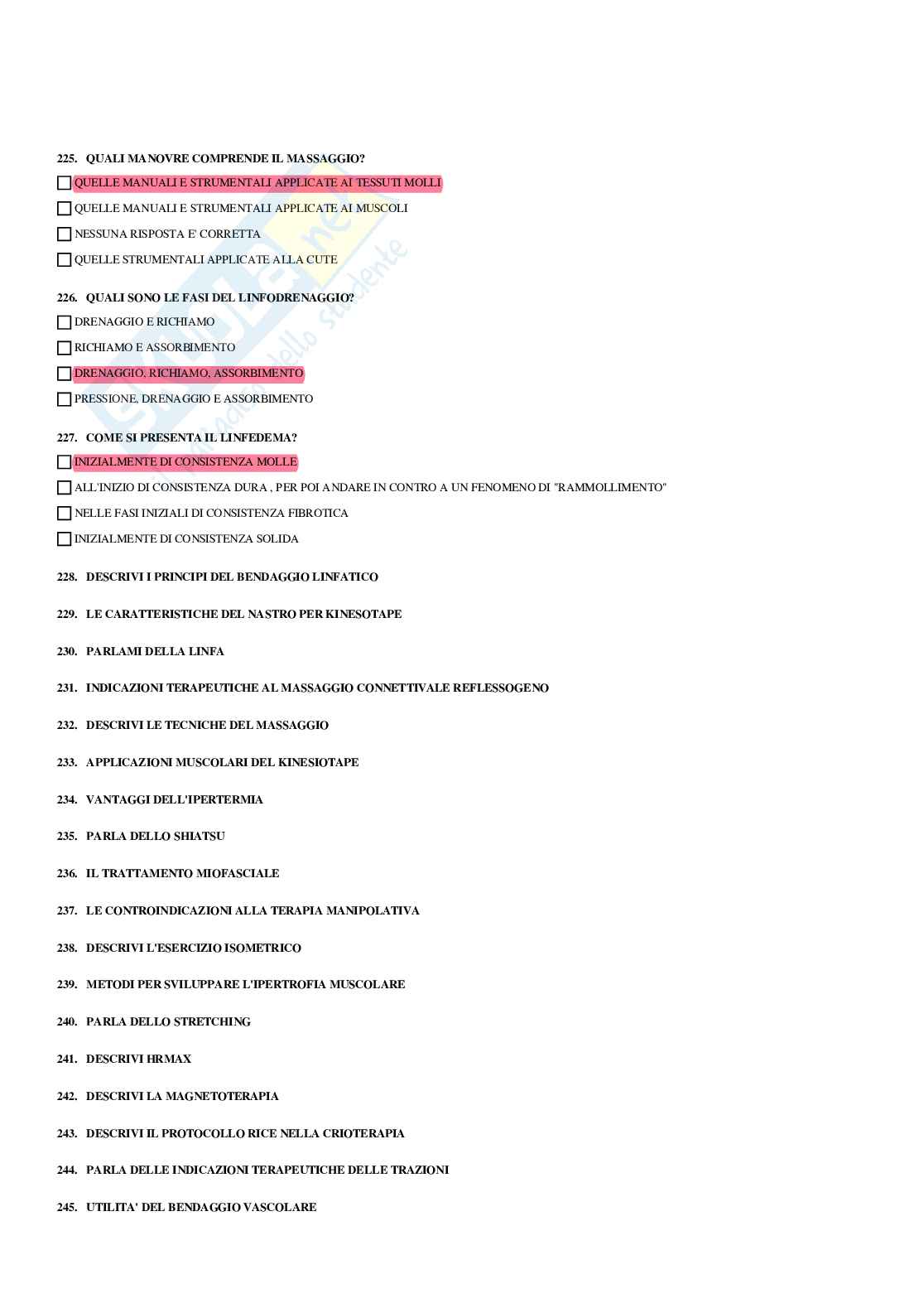 Paniere Medicina fisica e riabilitativa (2026) - Risposte multiple corrette Pag. 36
