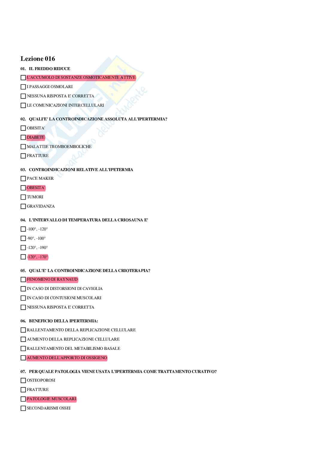 Paniere Medicina fisica e riabilitativa (2026) - Risposte multiple corrette Pag. 61