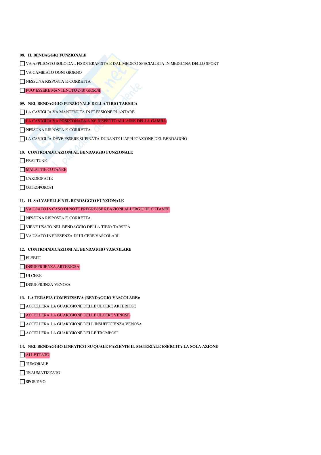Paniere Medicina fisica e riabilitativa (2026) - Risposte multiple corrette Pag. 76