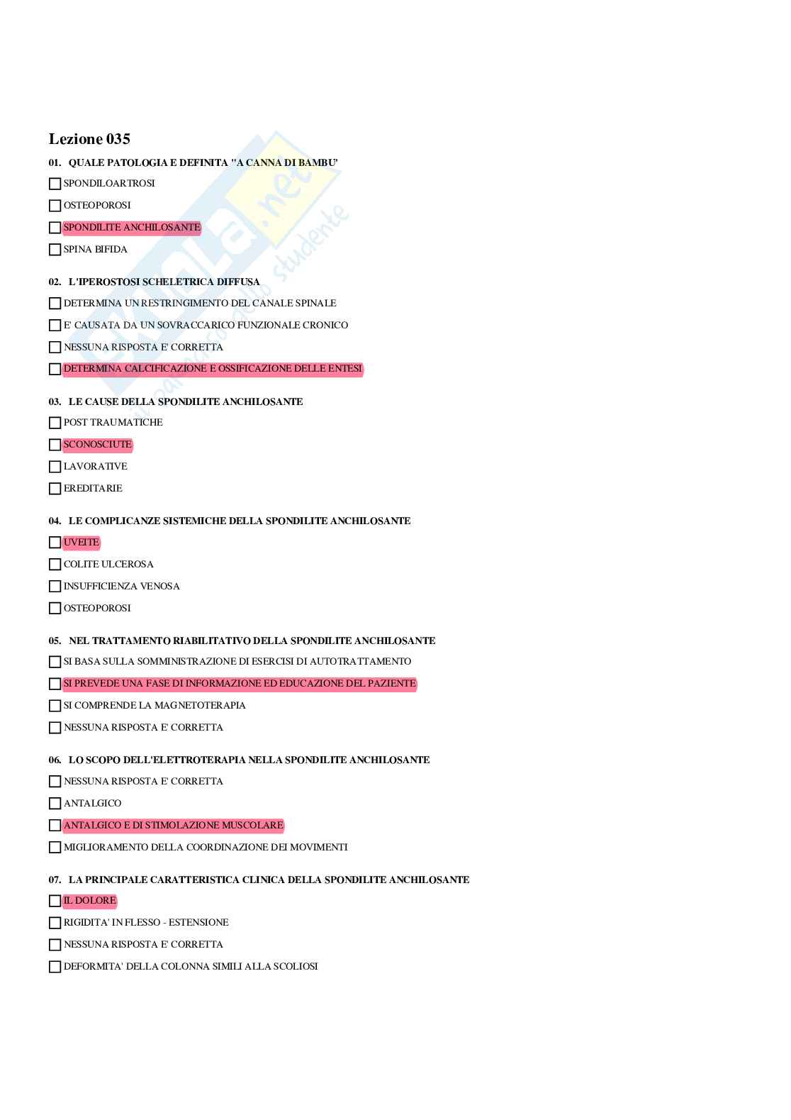 Paniere Medicina fisica e riabilitativa (2026) - Risposte multiple corrette Pag. 91